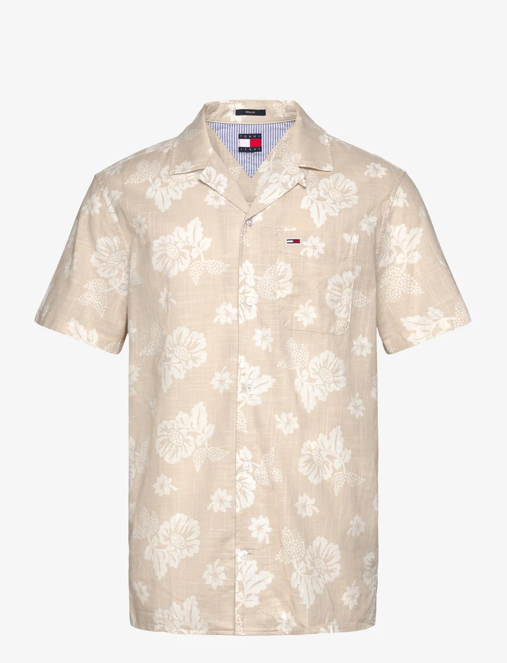 Tommy Jeans - TJM REG SLUB AOP SS SHIRT EXT - chemises à manches courtes - newsprint floral aop - 1