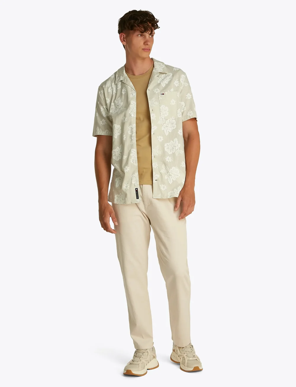 Tommy Jeans - TJM REG SLUB AOP SS SHIRT EXT - chemises à manches courtes - newsprint floral aop - 0