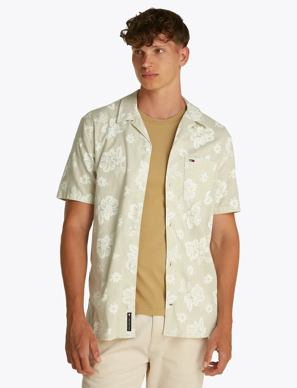 Tommy Jeans - TJM REG SLUB AOP SS SHIRT EXT - chemises à manches courtes - newsprint floral aop - 4