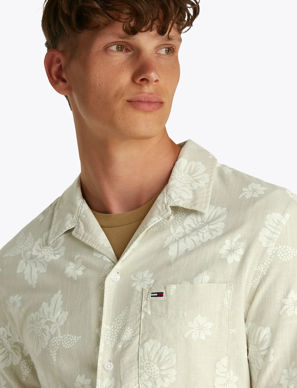 Tommy Jeans - TJM REG SLUB AOP SS SHIRT EXT - chemises à manches courtes - newsprint floral aop - 5