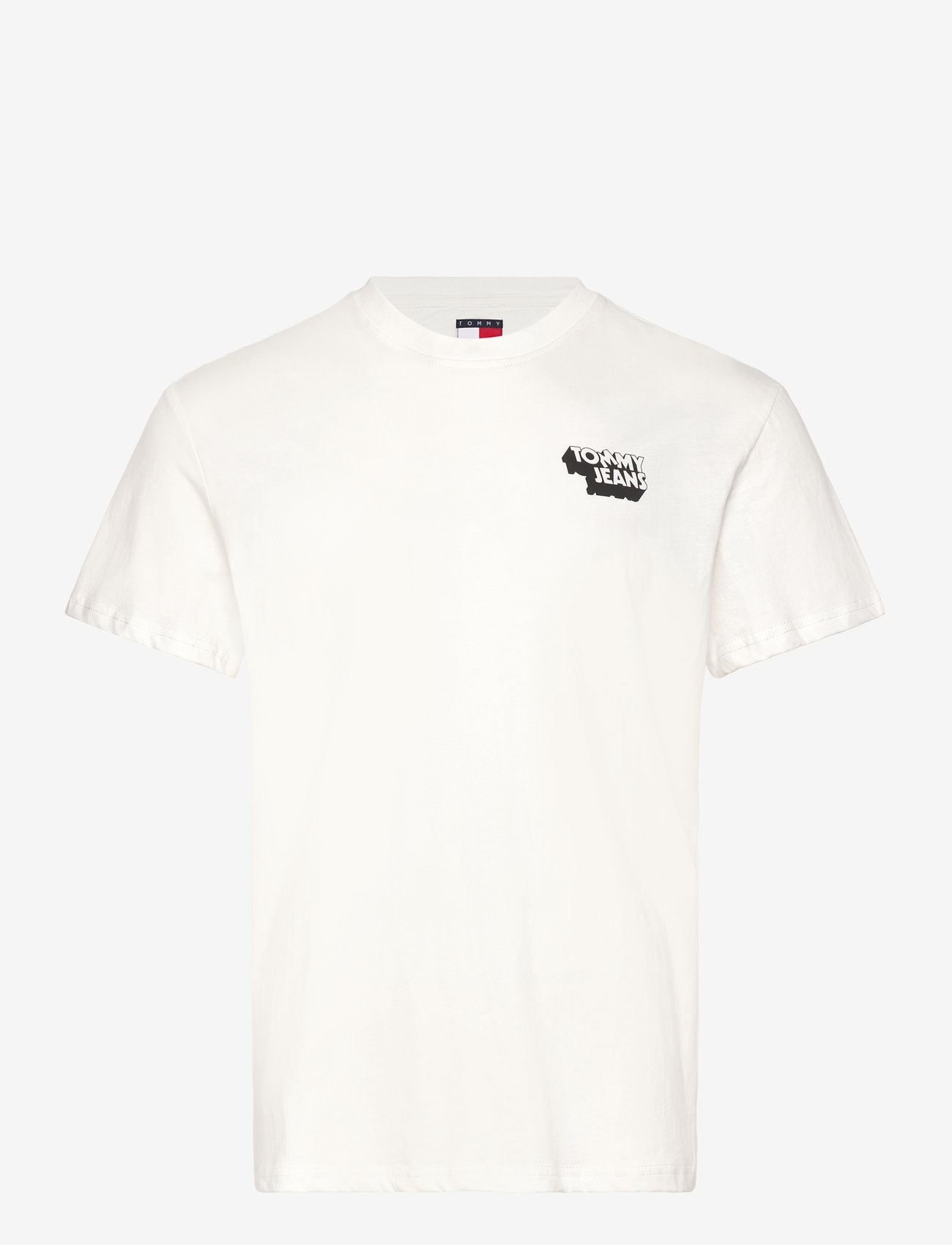 Tommy Jeans - TJM SLIM STACK LOGO TEE EXT - kortærmede t-shirts - ecru - 1