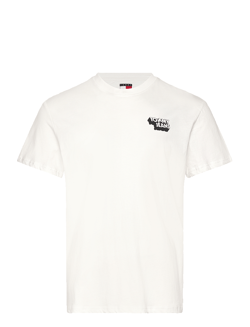 Tommy Jeans - TJM SLIM STACK LOGO TEE EXT - kortærmede t-shirts - ecru - 1