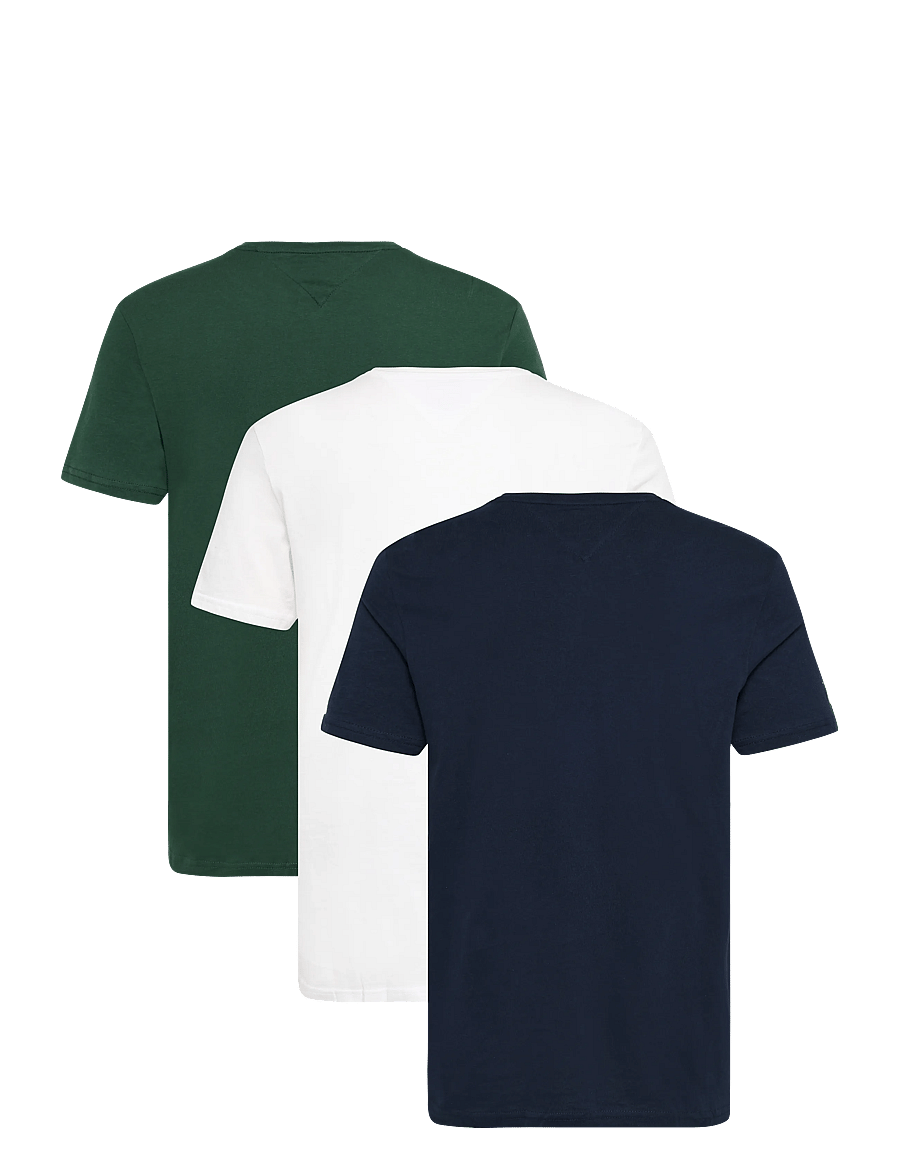 Tommy Jeans - TJM XSLIM 3 PACK TEE EXT - t-särkide multipakk - ecru dark blue velvet green - 2