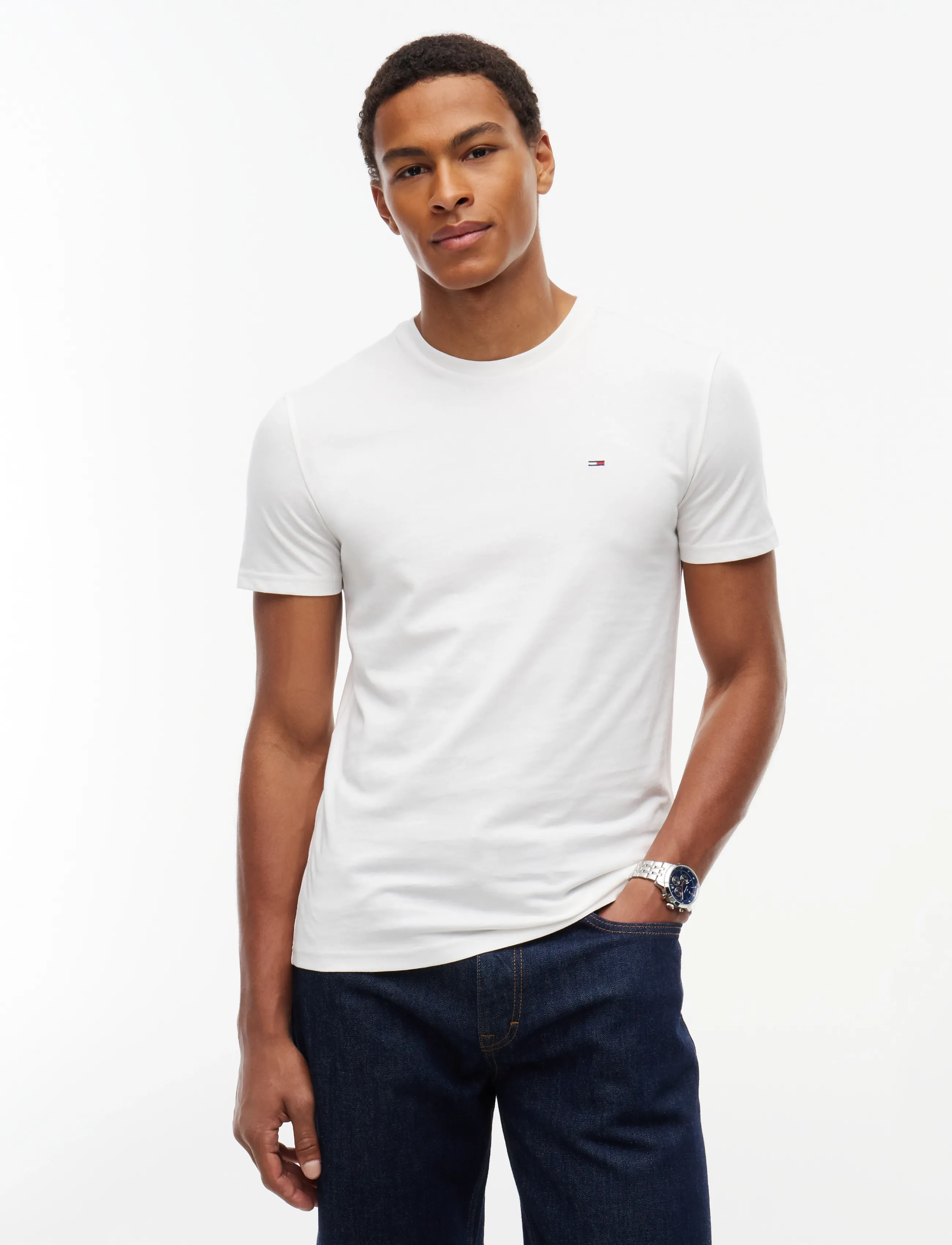 Tommy Jeans - TJM XSLIM 3 PACK TEE EXT - multipack t-shirts - ecru   dark blue   velvet green - 4