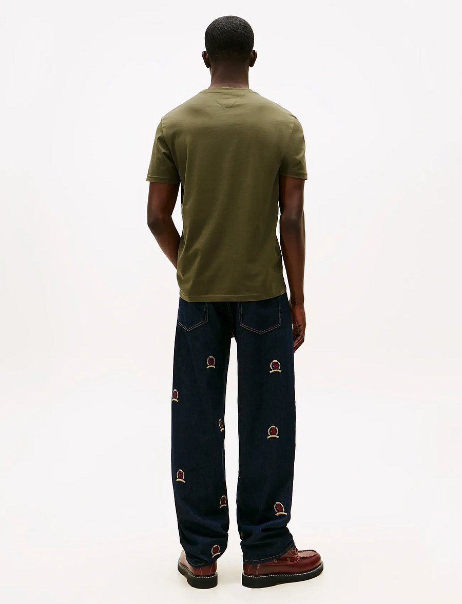 Tommy Jeans - TJM XSLIM 3 PACK TEE - t-shirts im multipack - black dark greenery ecru - 4