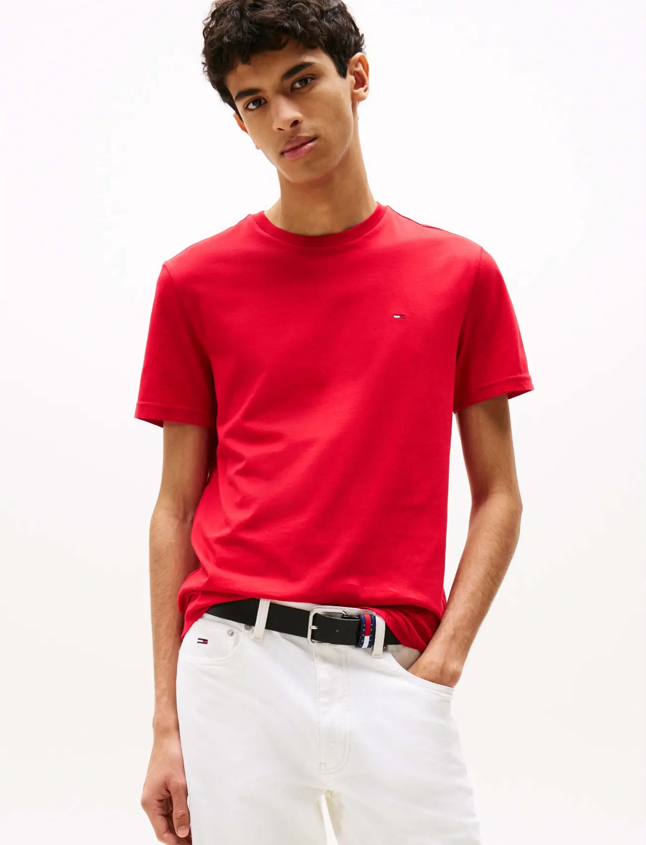 Tommy Jeans - TJM XSLIM 3 PACK TEE - multipack t-shirts - ecru   dark night navy   red alert - 2
