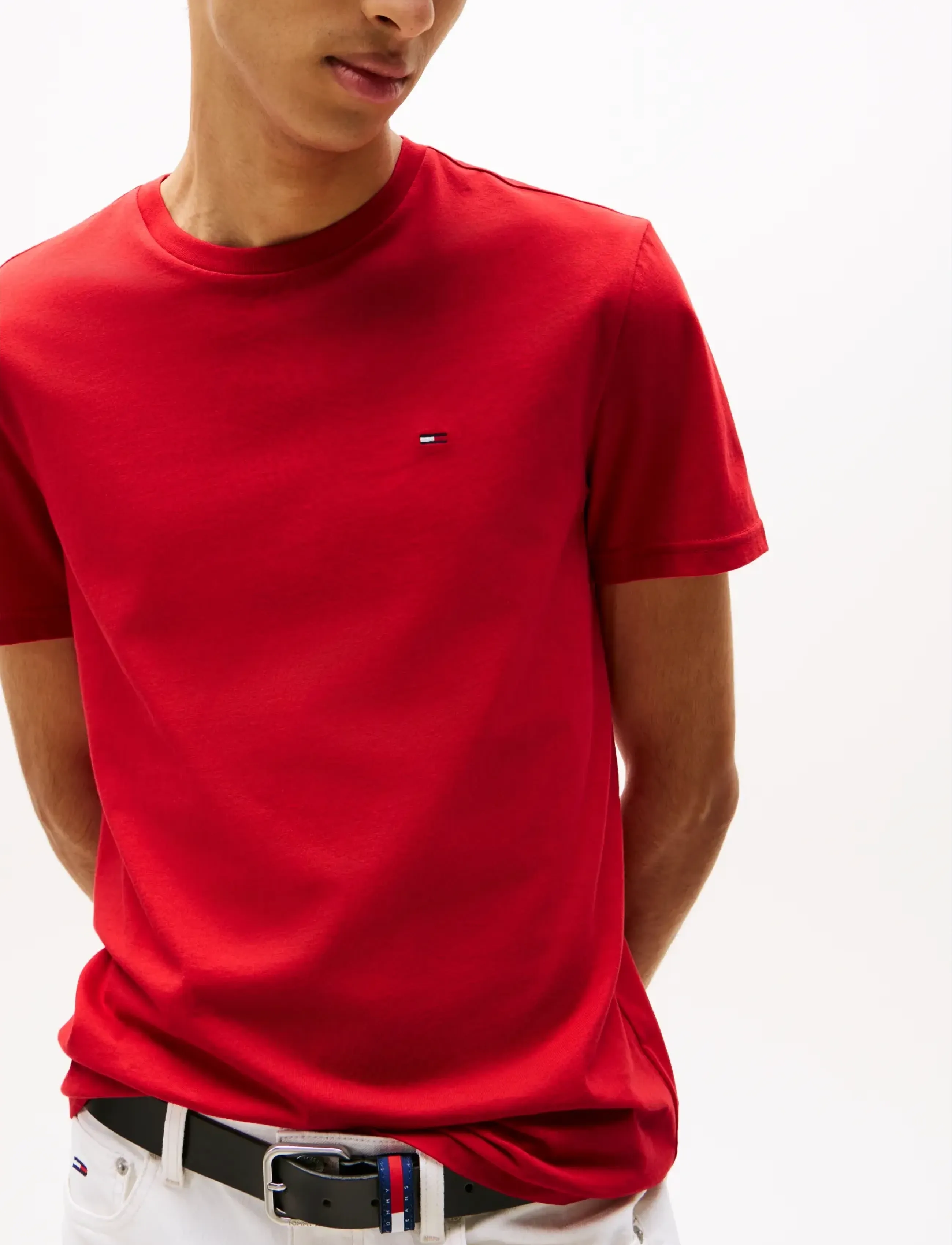 Tommy Jeans - TJM XSLIM 3 PACK TEE - multipack t-shirts - ecru   dark night navy   red alert - 3
