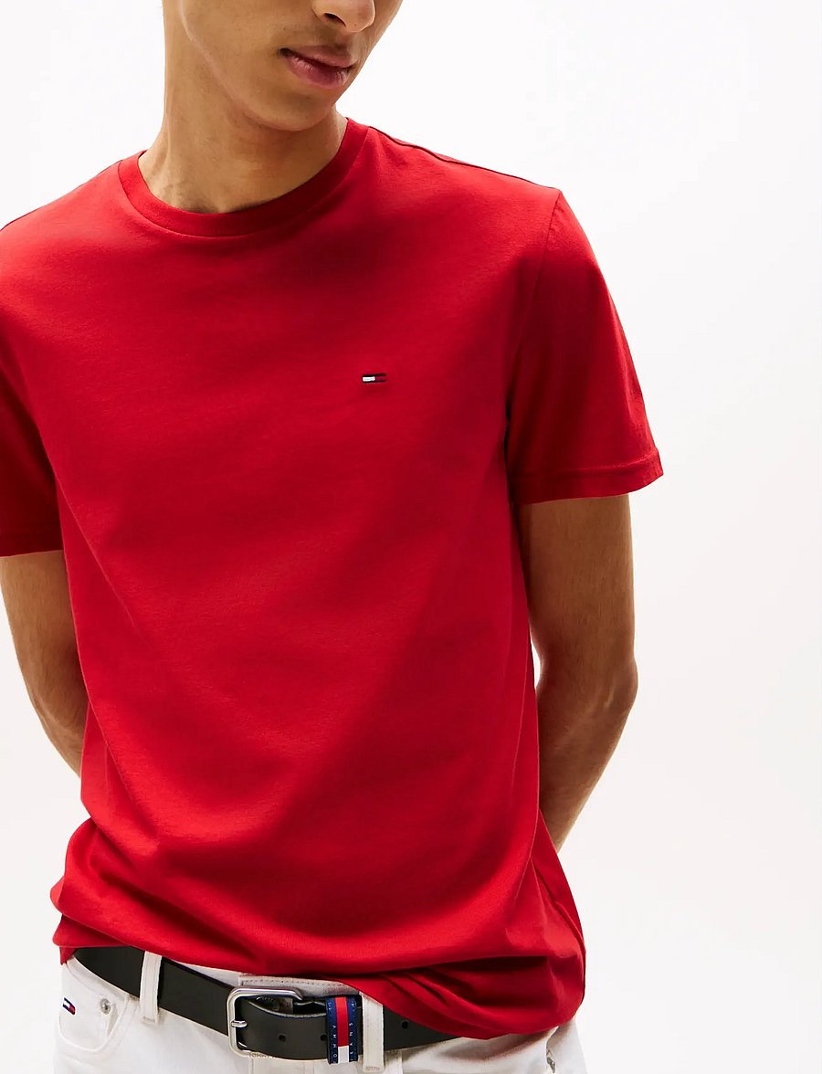 Tommy Jeans - TJM XSLIM 3 PACK TEE - t-shirts im multipack - ecru dark night navy red alert - 3