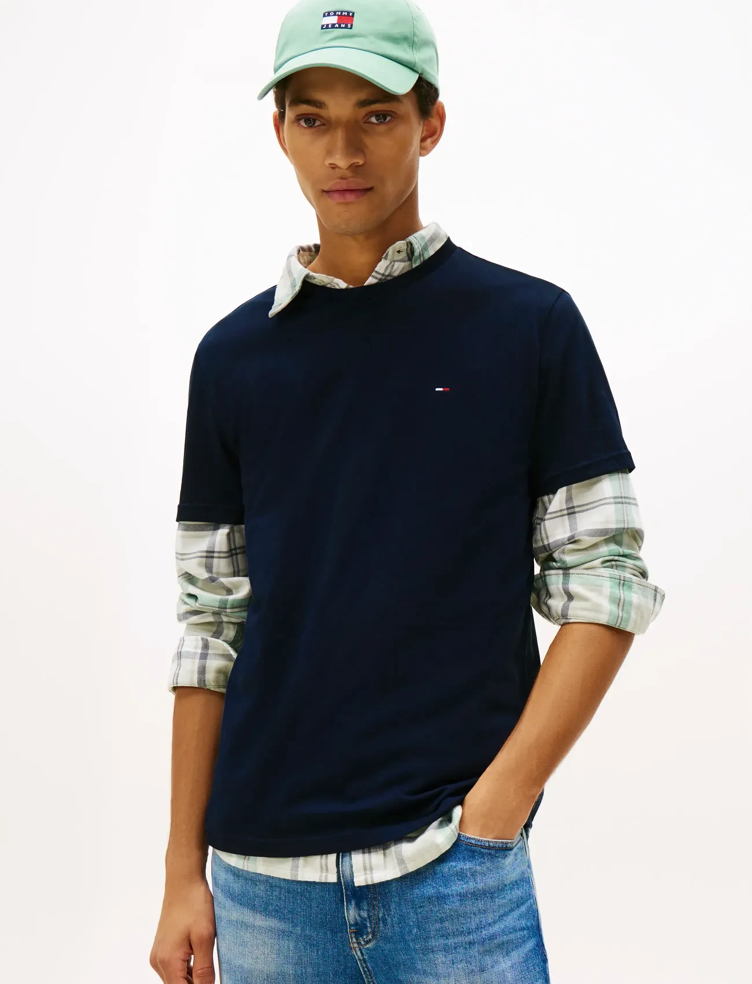 TJM XSLIM 3PACK TEE EXT - BLACK / DARK NIGHT NAVY / ECRU