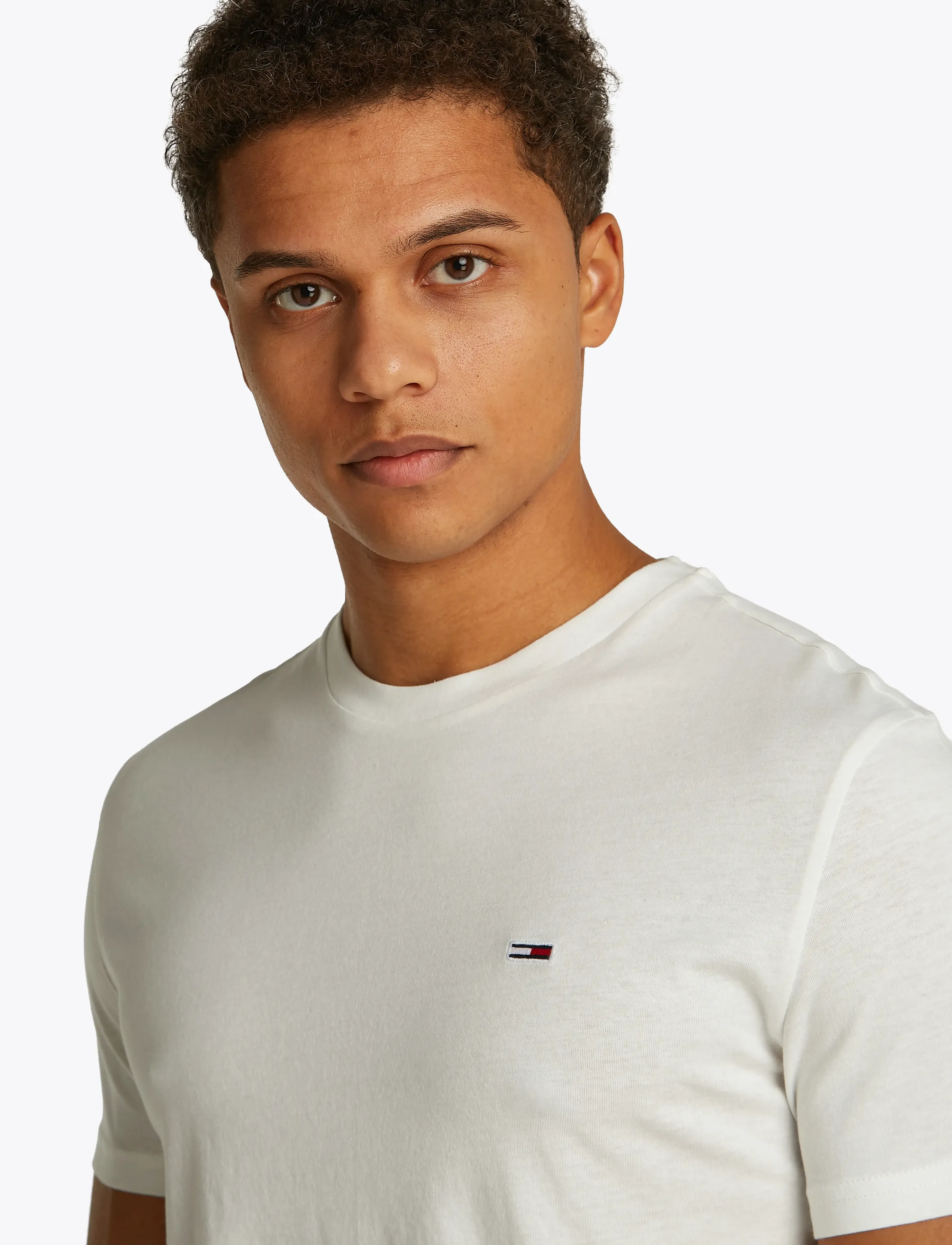 Tommy Jeans - TJM XSLIM 3 PACK TEE EXT - kurzärmelige - ecru/black/dark night navy - 3