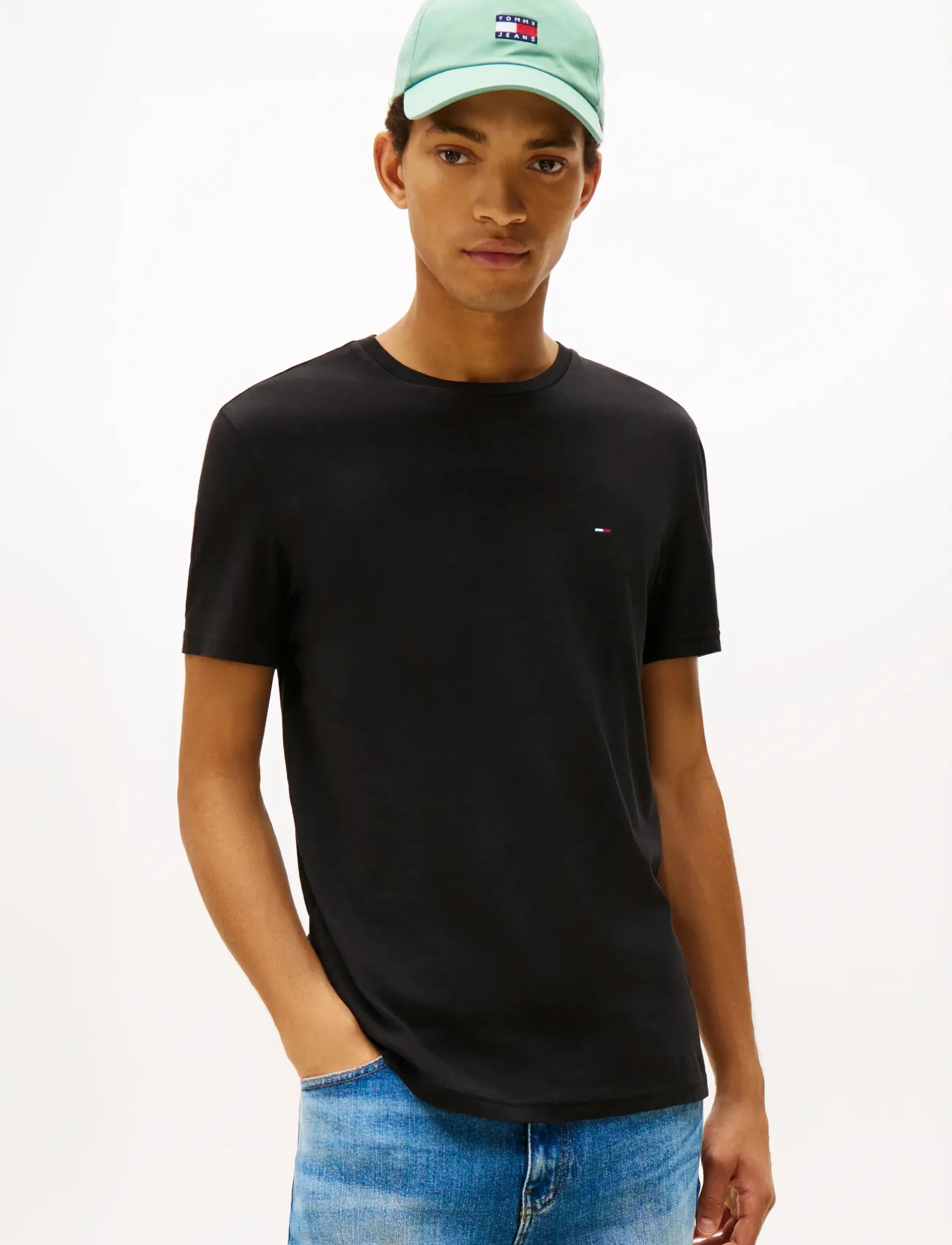 Tommy Jeans 3 Pack Extra Slim Sflag T-Shirt - Apģērbi - BLACK   DARK BLUE   ECRU / multi
