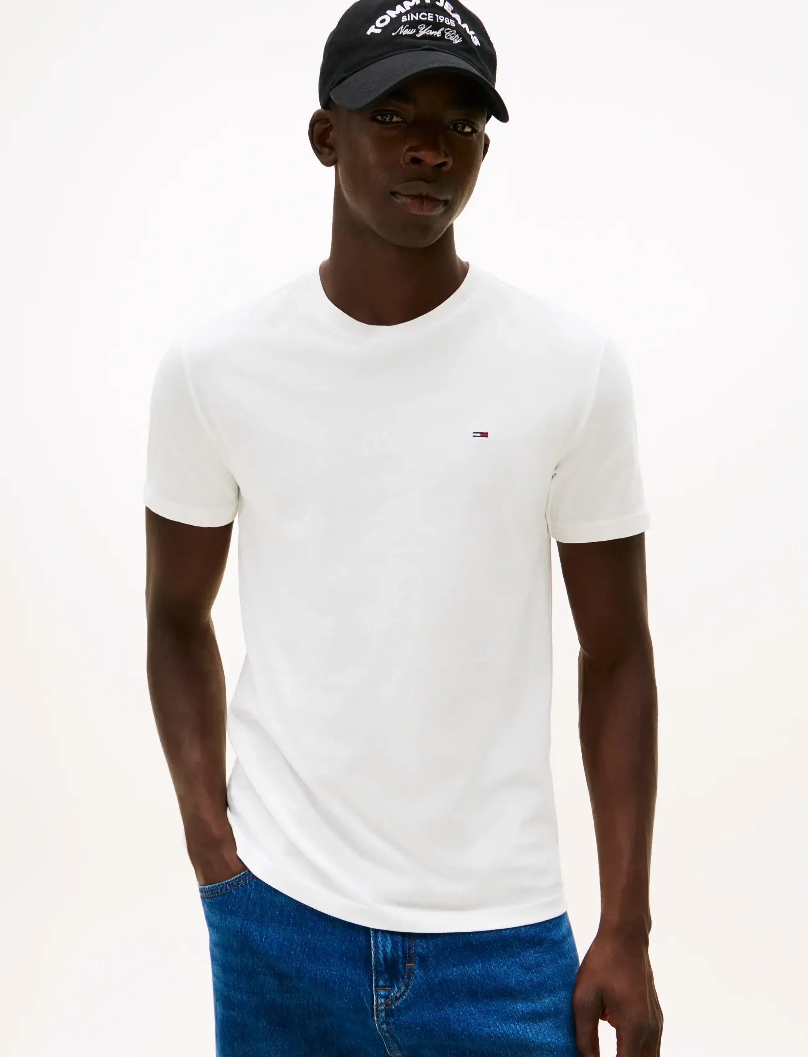 Tommy Jeans TJM XSLIM 3PACK TEE EXT - T-Shirts - BLACK   GULF SAND   ECRU / black