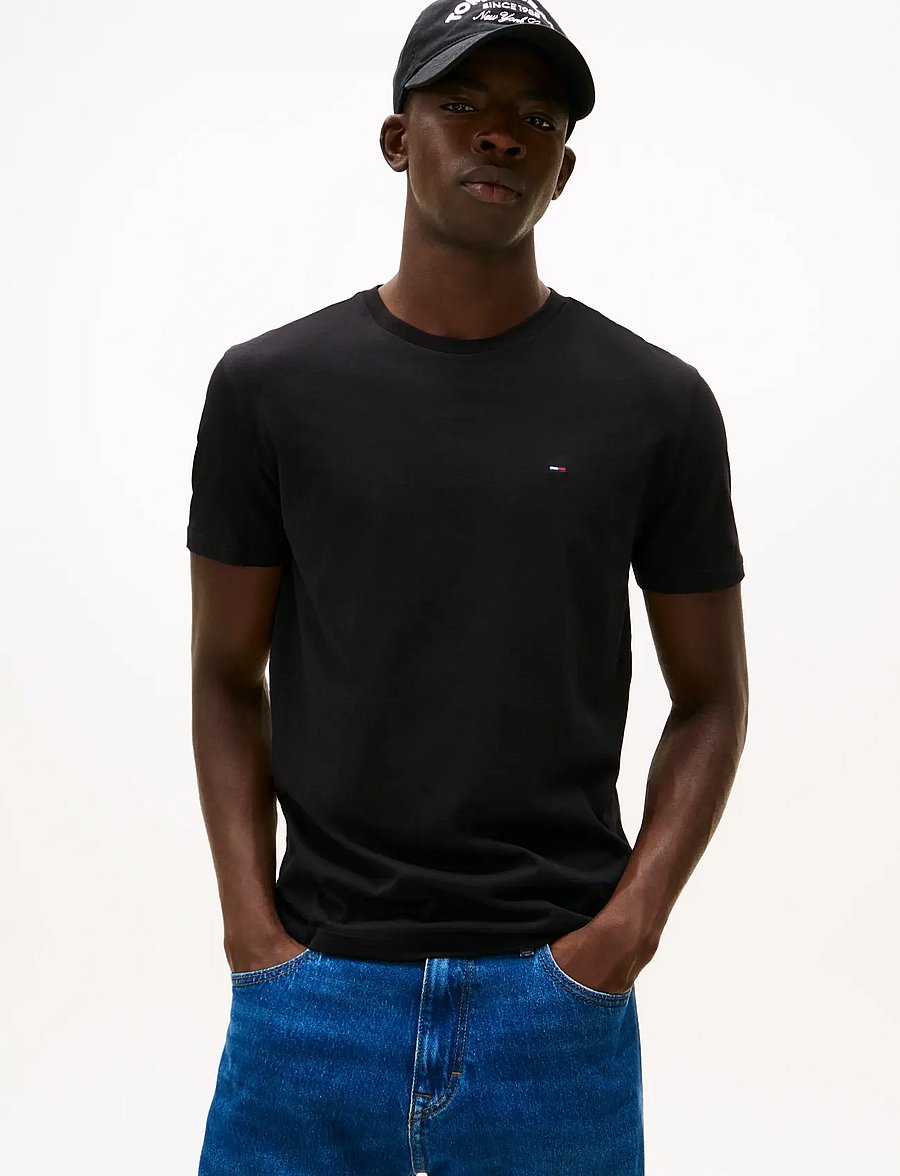 Tommy Jeans - TJM XSLIM 3PACK TEE EXT - t-särkide multipakk - black gulf sand ecru - 3