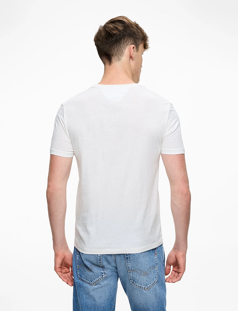 Tommy Jeans - TJM XSLIM 3 PACK TEE - kortærmede t-shirts - black / lt grey htr / ecru - 4