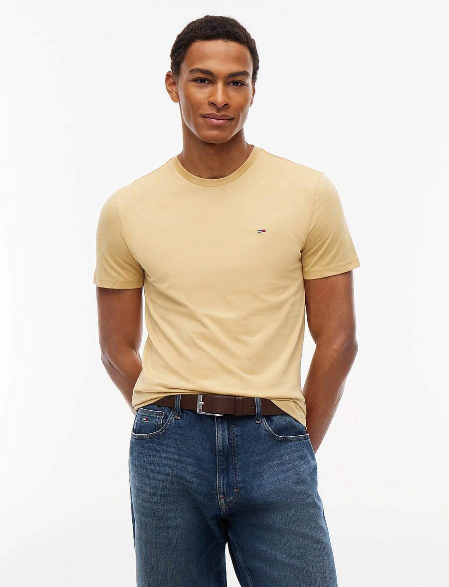 Tommy Jeans - TJM XSLIM 3 PACK TEE EXT - t-shirts im multipack - ecru black sandy beige - 1