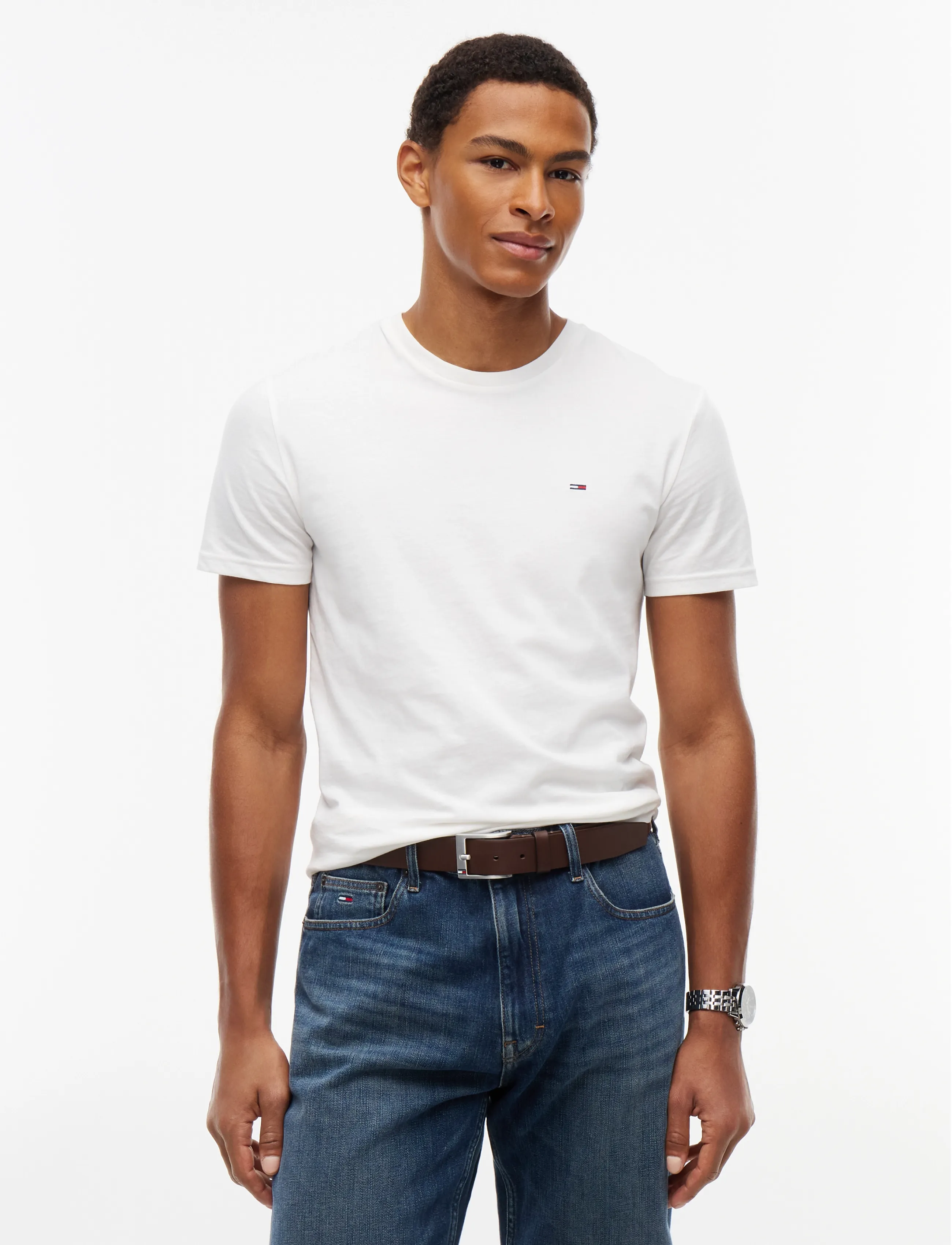 Tommy Jeans - TJM XSLIM 3 PACK TEE EXT - multipack t-shirts - ecru   black   sandy beige - 2