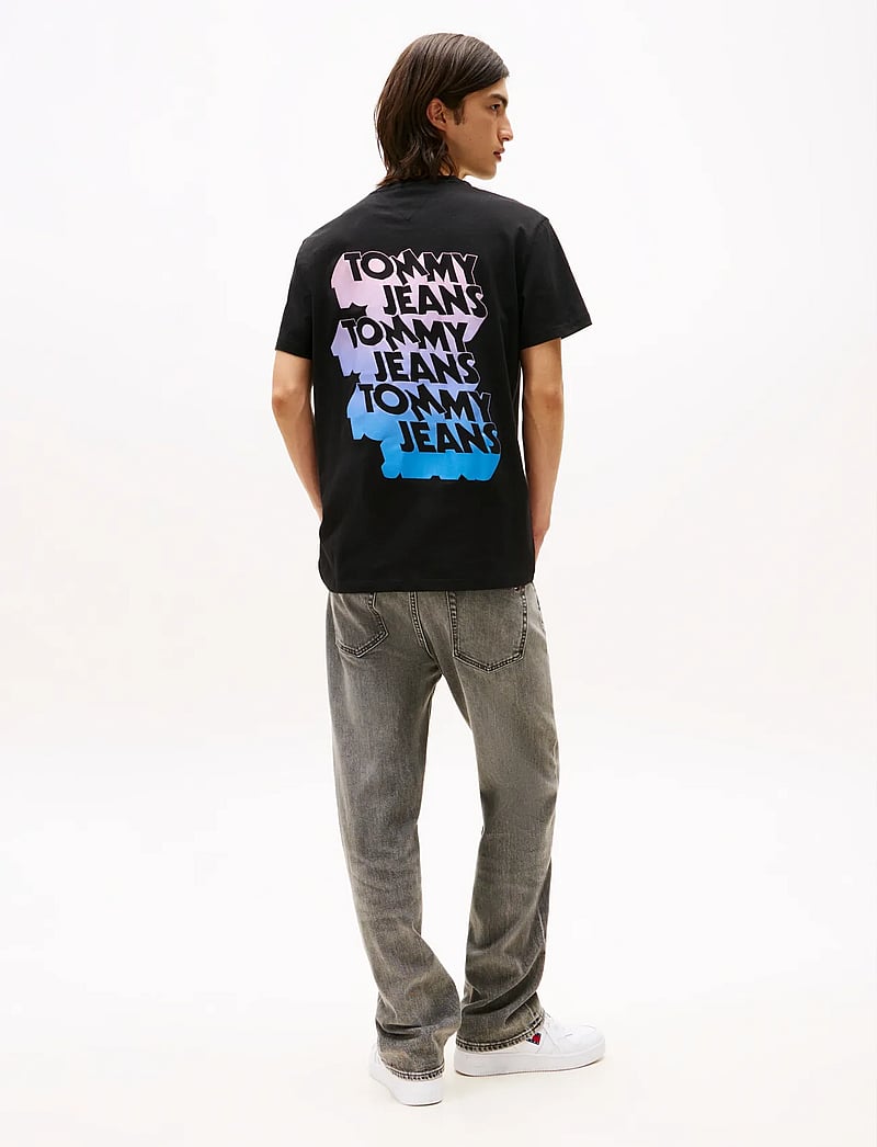 Tommy Jeans - TJM REG STACK BACKPRINT TEE EXT - kortærmede t-shirts - black - 3