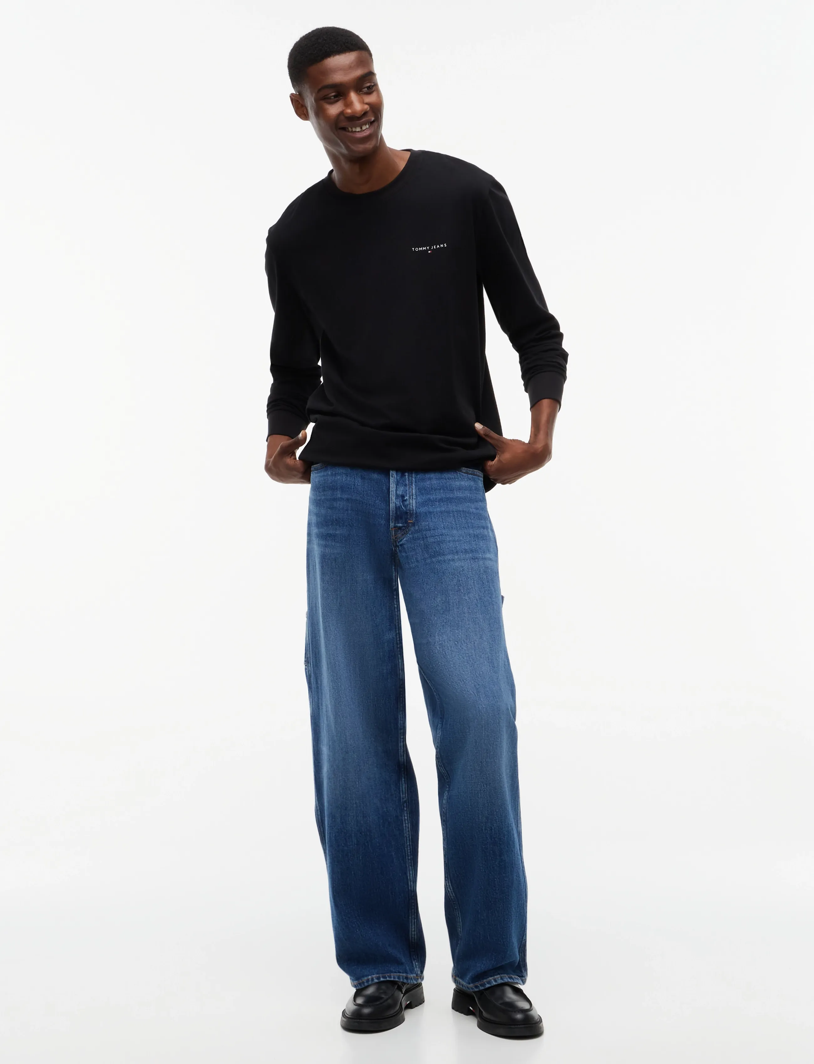 TOMMY JEANS Tjm Slim Chest Linear Ls Tee Ext långärmade t-shirts herr – bild 4