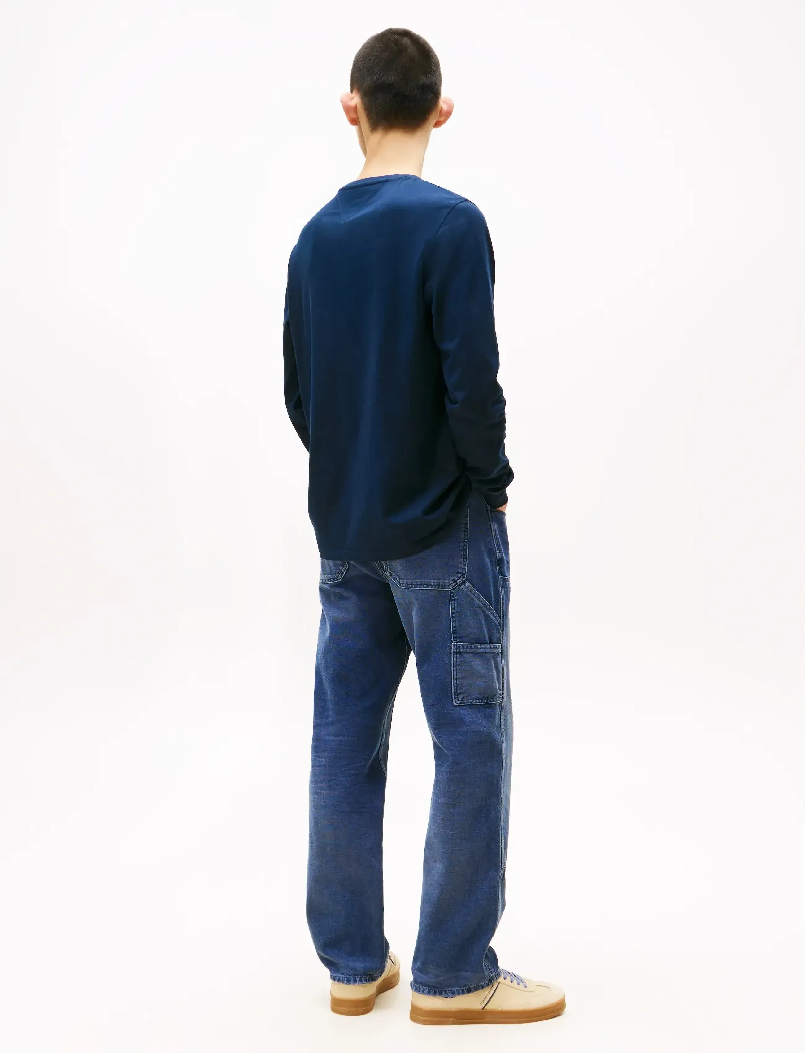 Tommy Jeans - TJM SLIM CHEST LINEAR LS TEE EXT - pikkade varrukatega t-särgid - dark blue - 3