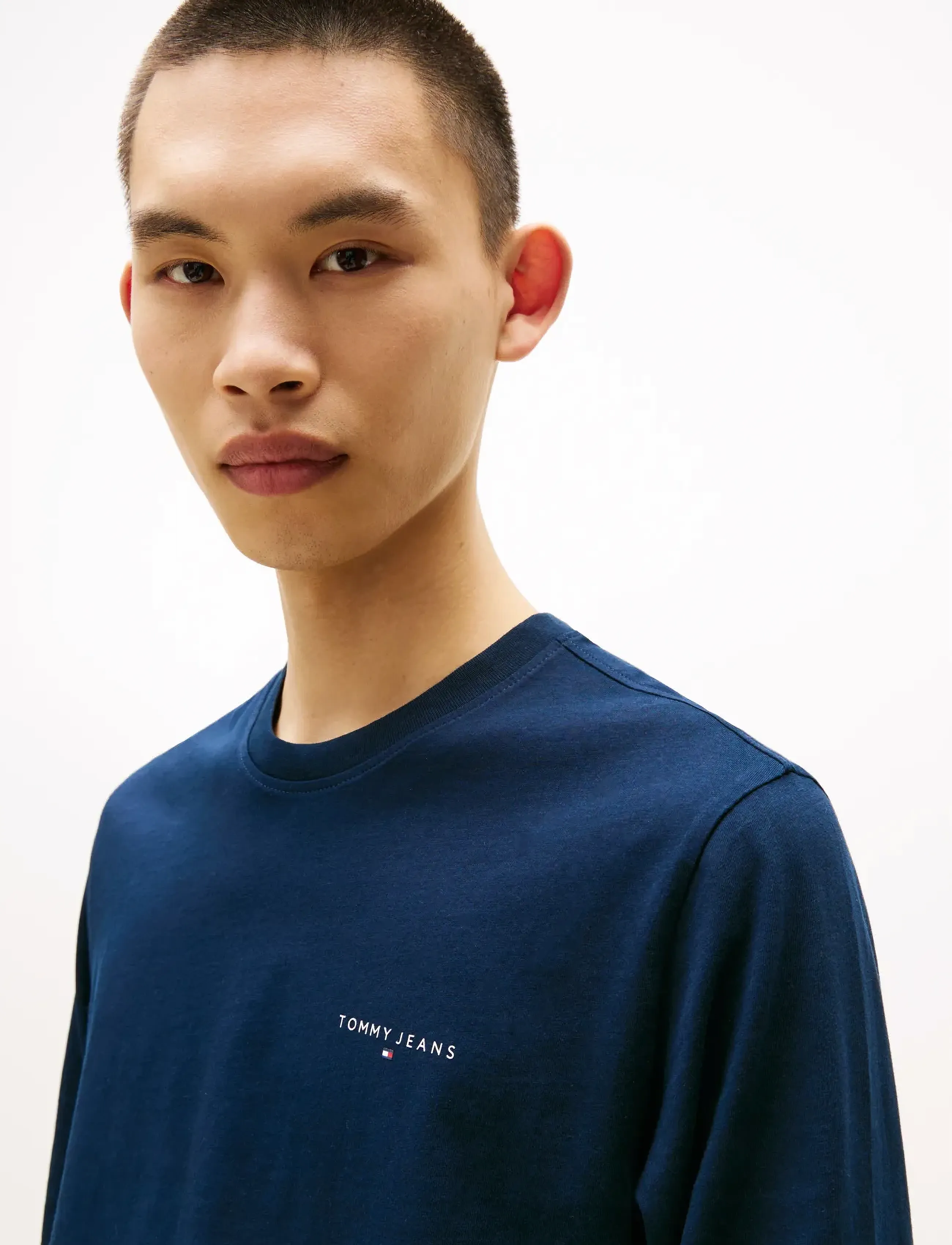 Tommy Jeans - TJM SLIM CHEST LINEAR LS TEE EXT - pikkade varrukatega t-särgid - dark blue - 4