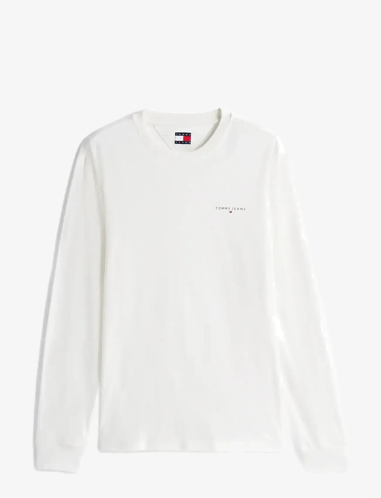 Tommy Jeans - TJM SLIM CHEST LINEAR LS TEE EXT - långärmade t-shirts - ecru - 1
