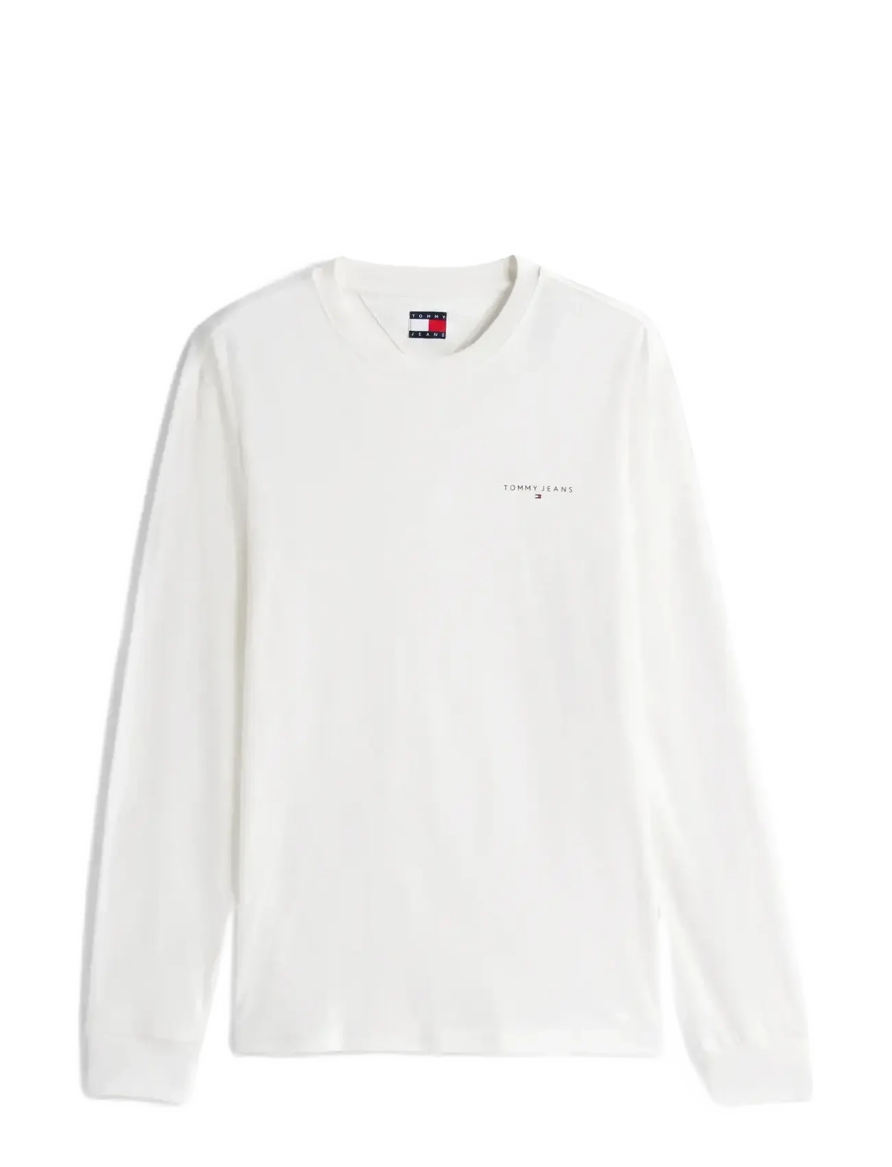 Tommy Jeans TJM SLIM CHEST LINEAR LS TEE EXT - T-Shirts - ECRU / white