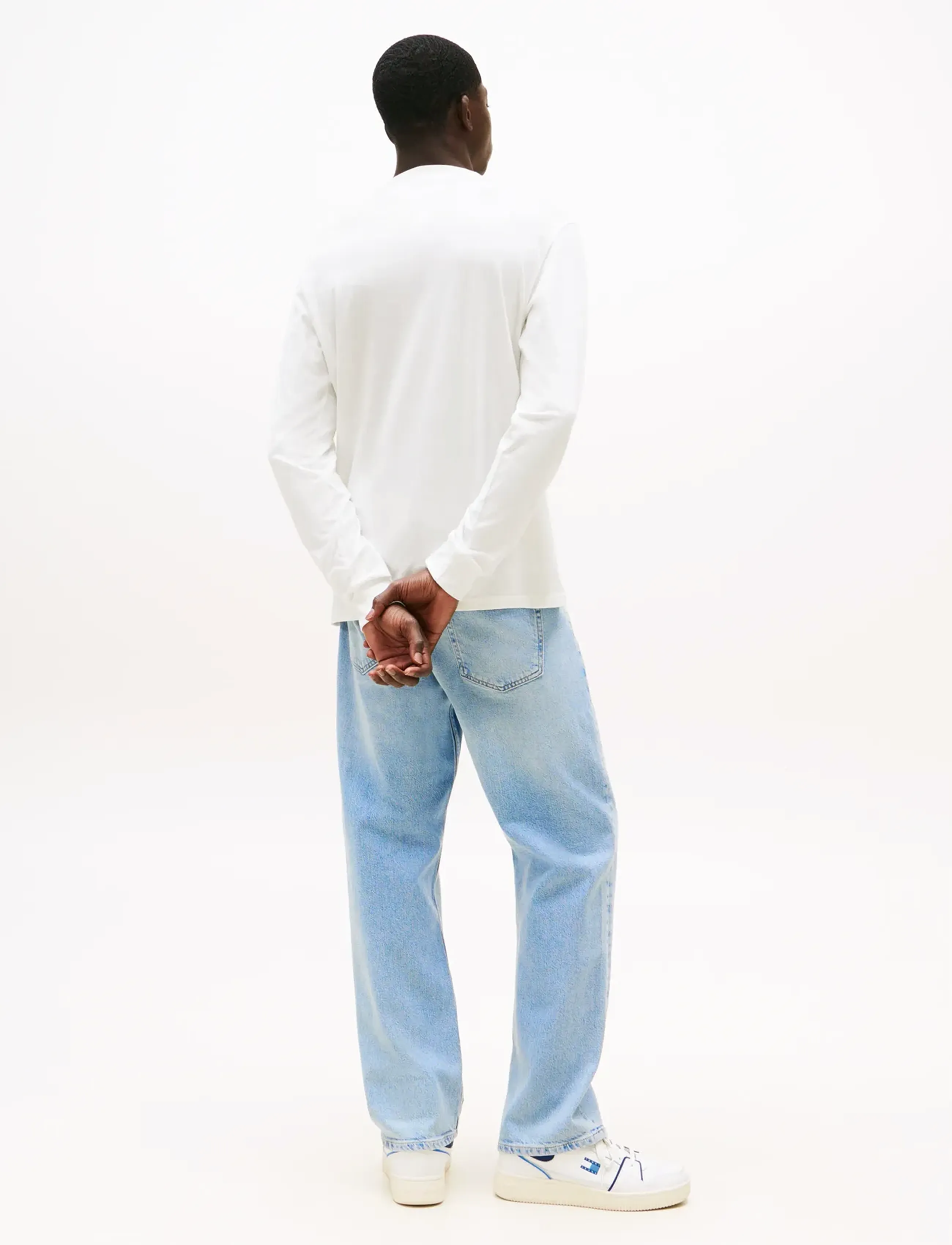Tommy Jeans - TJM SLIM CHEST LINEAR LS TEE EXT - langärmelig - ecru - 3