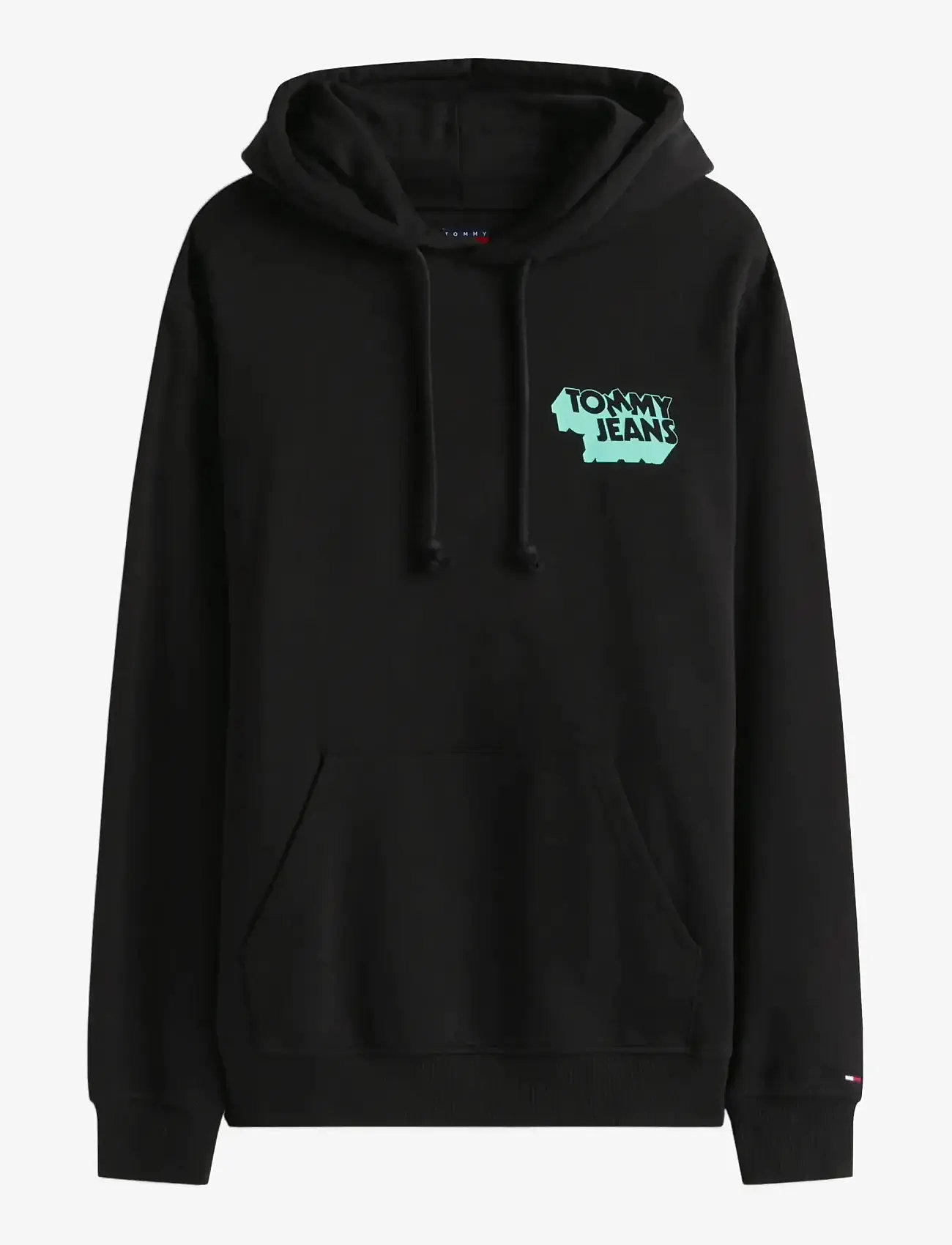 Tommy Jeans - TJM STACK BACK LOGO HOODIE EXT - sweatshirts - black - 0