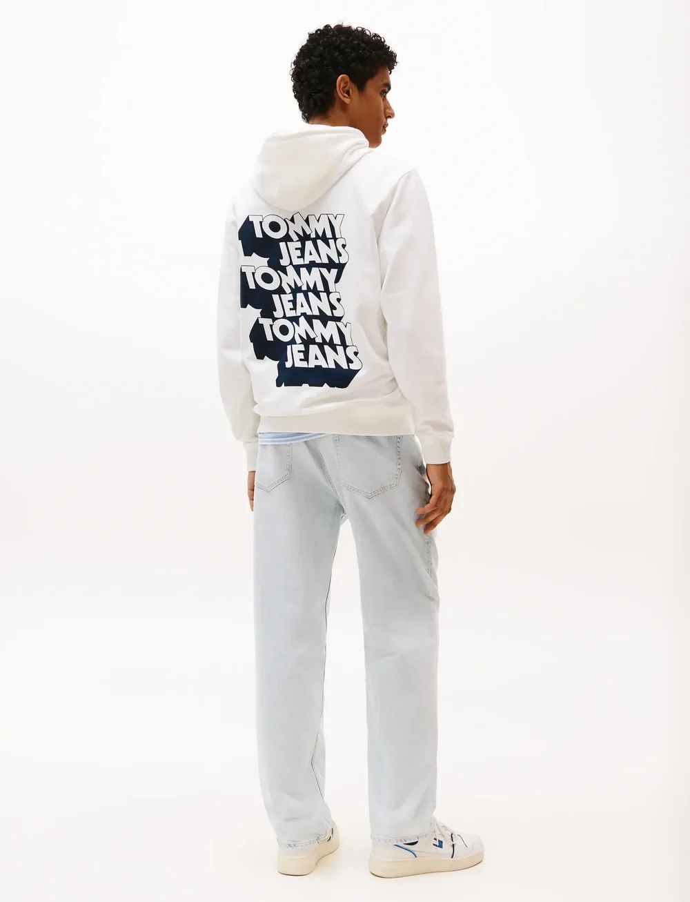 Tommy Jeans - TJM STACK BACK LOGO HOODIE EXT - kapuutsiga dressipluusid - ecru - 3