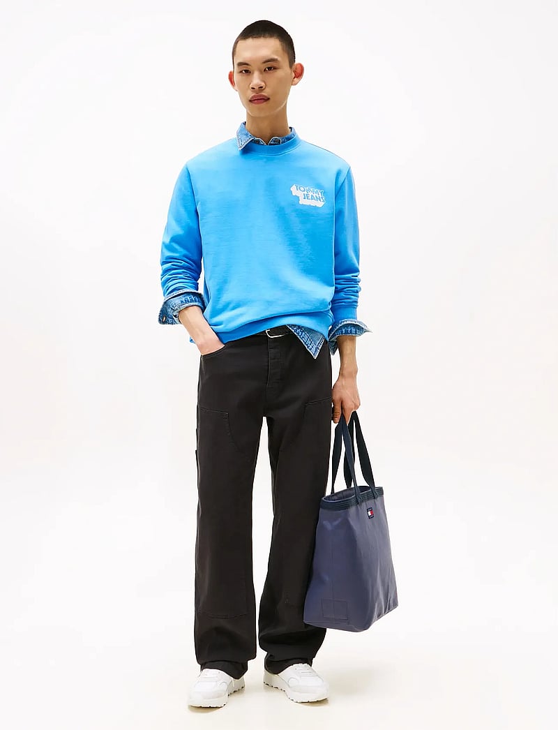 Tommy Jeans - TJM REG STACK CREW EXT - rundhalsad - copenhagen blue - 3