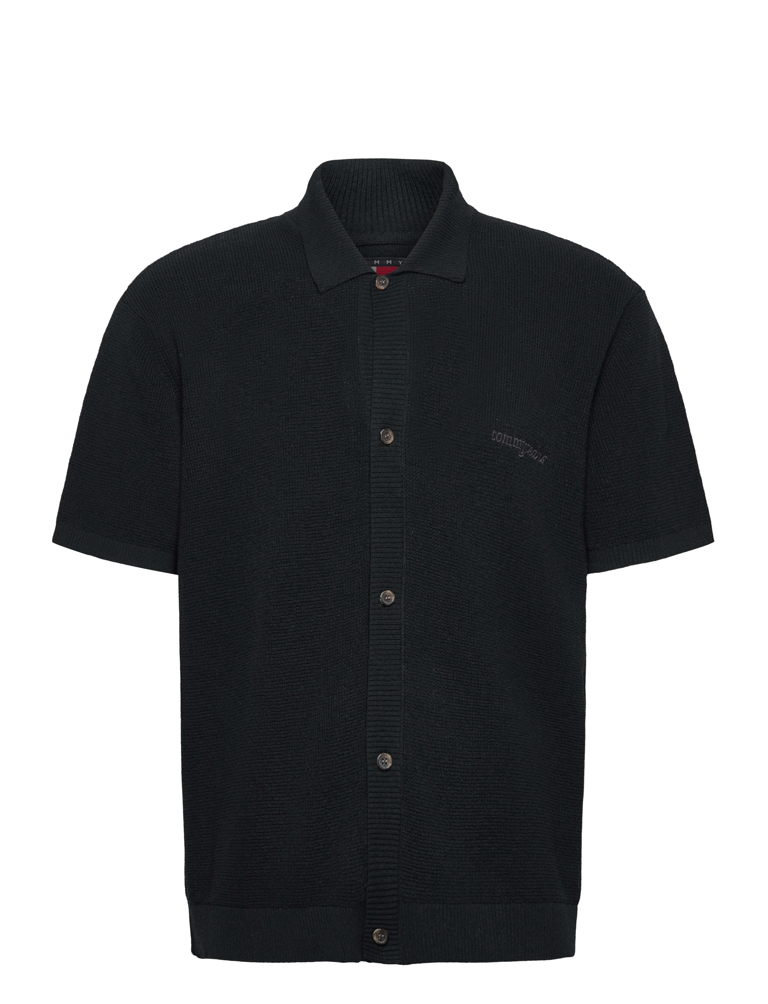 Tommy Jeans TJM 90S SCRIPT SS SHIRT SWEATER - Tommy Jeans - BLACK / black