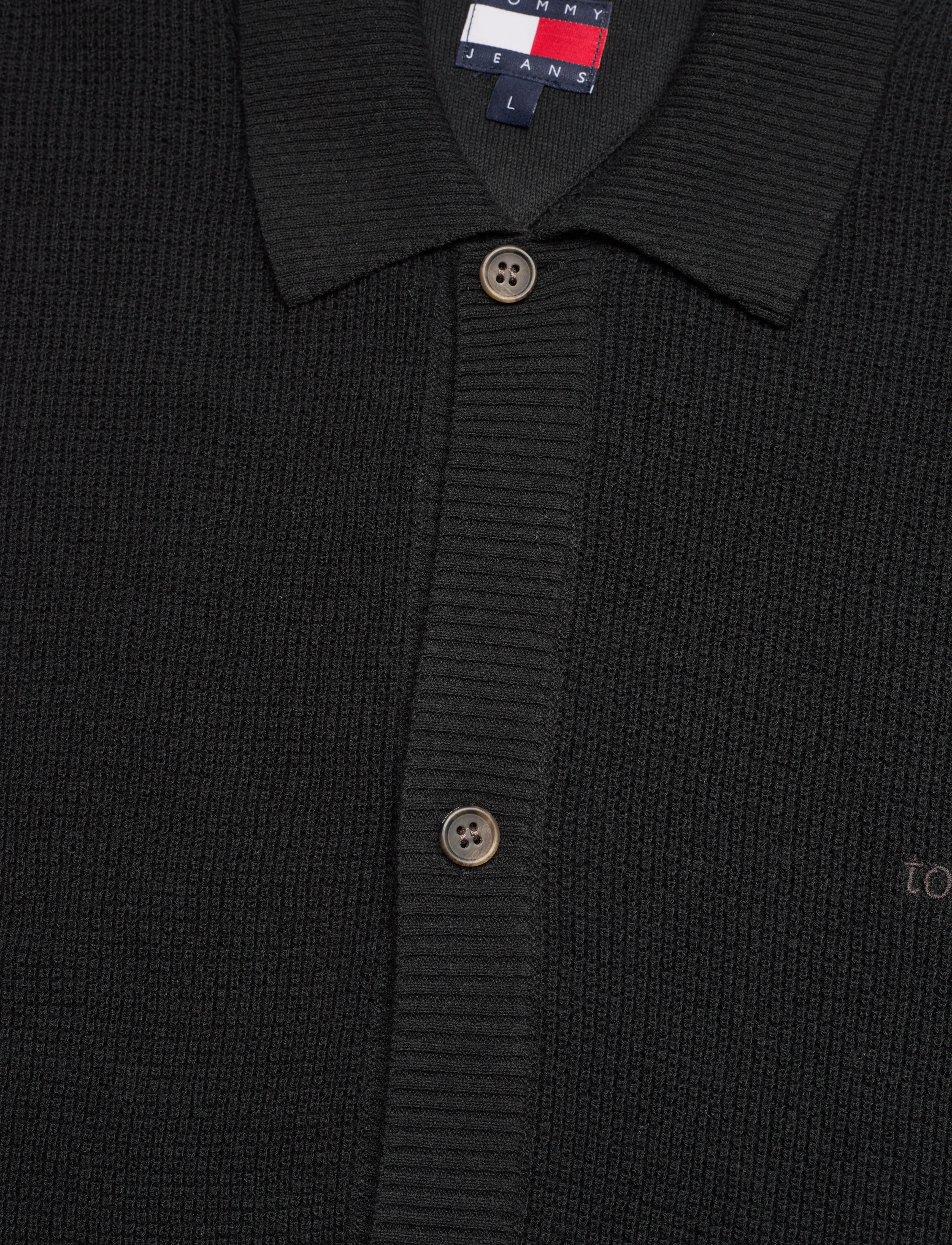 Tommy Jeans - TJM 90S SCRIPT SS SHIRT SWEATER - kortermede skjorter - black - 5