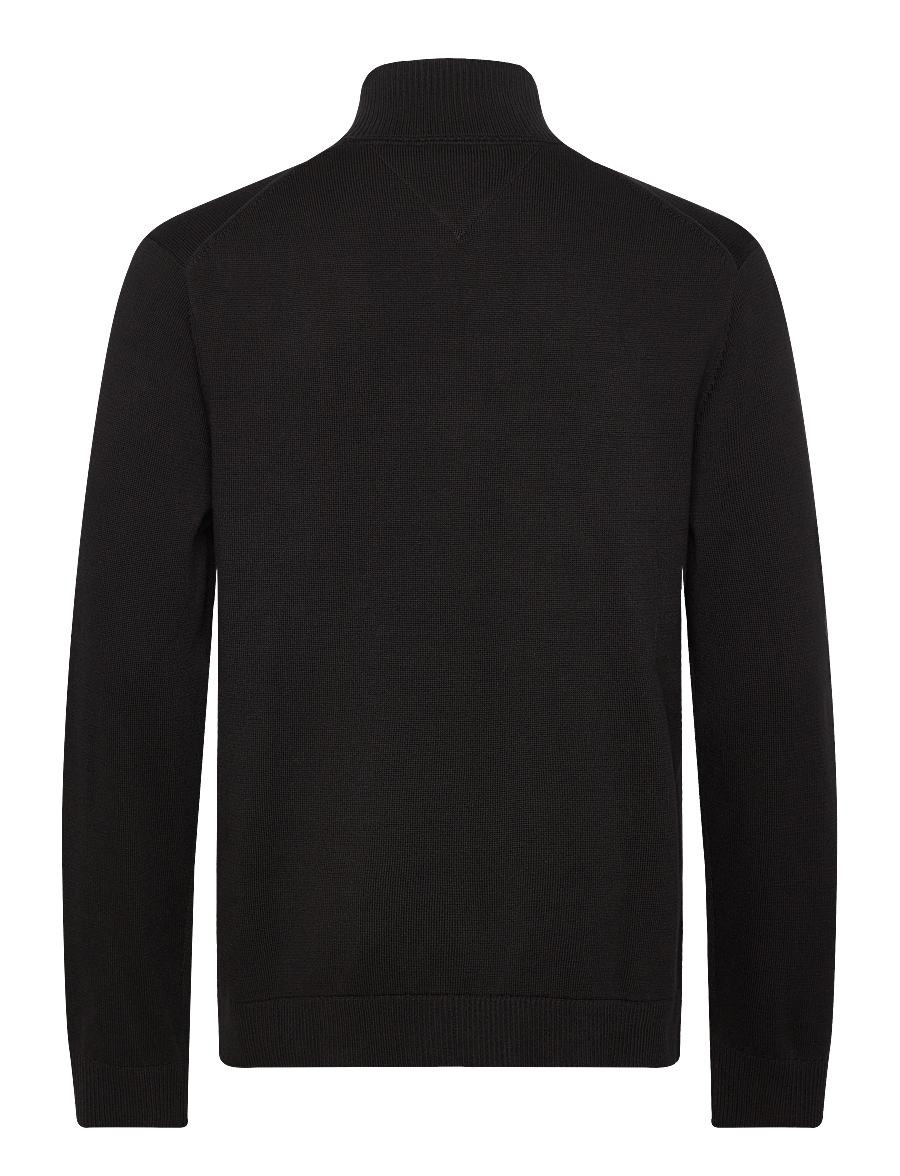 Tommy Jeans - TJM SLM ESS LIGHT ¼ ZIP SWTR EXT - poolpika lukuga džemprid - black - 2