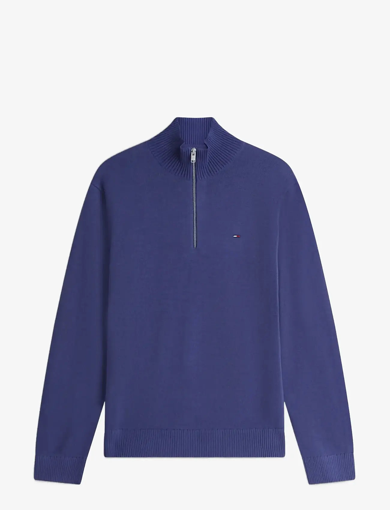 Tommy Jeans - TJM SLM ESS LIGHT ¼ ZIP SWTR EXT - halfzip strik - blue storm - 1