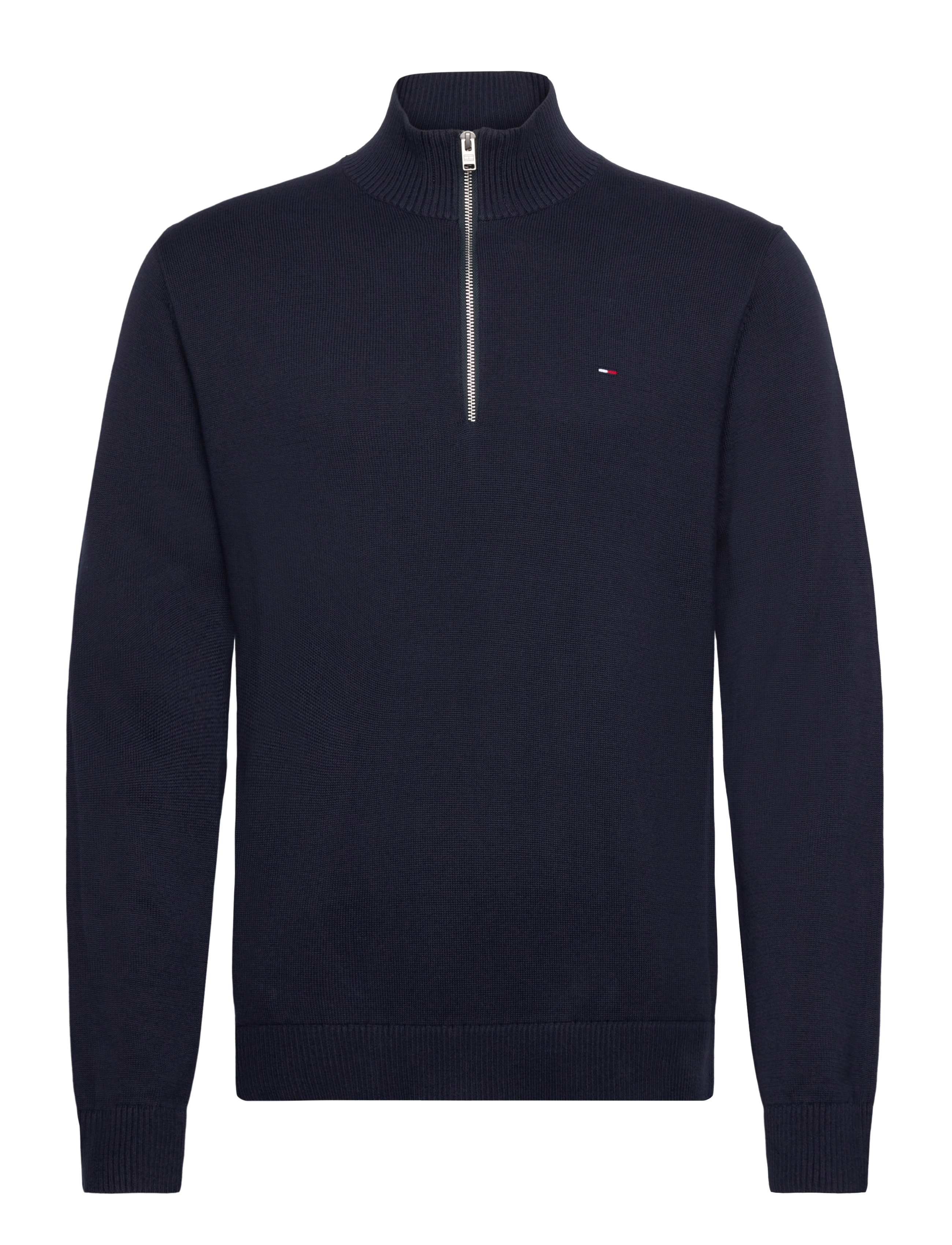 Tommy Jeans TJM SLM ESS LIGHT ¼ ZIP SWTR EXT - Kläder - DARK BLUE / navy