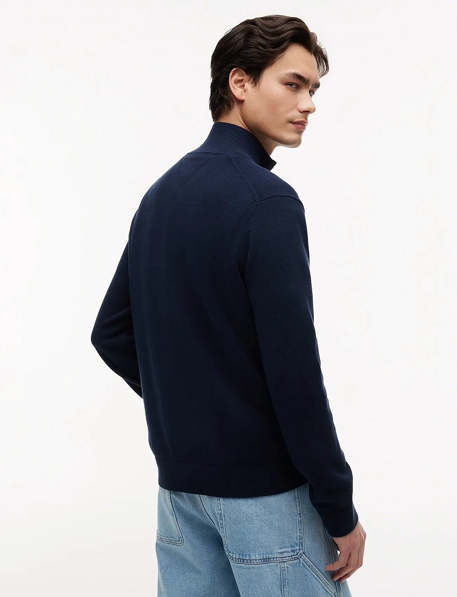 Tommy Jeans - TJM SLM ESS LIGHT ¼ ZIP SWTR EXT - pullover mit halbem reißverschluss - dark blue - 3
