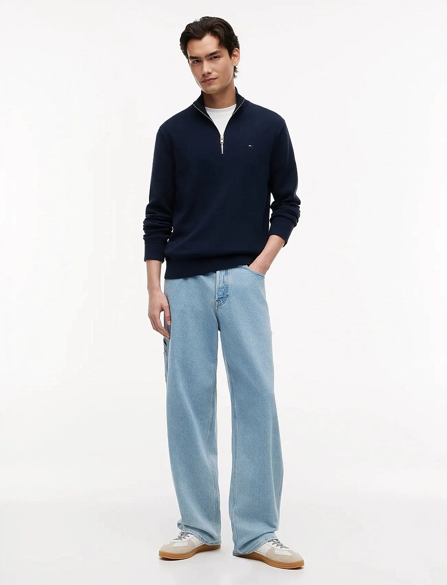 Tommy Jeans - TJM SLM ESS LIGHT ¼ ZIP SWTR EXT - pullover mit halbem reißverschluss - dark blue - 5