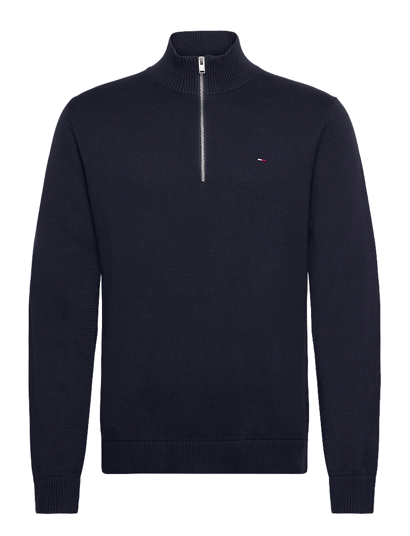 Tommy Jeans - TJM SLM ESS LIGHT ¼ ZIP SWTR EXT - halfzip strik - dark night navy - 1