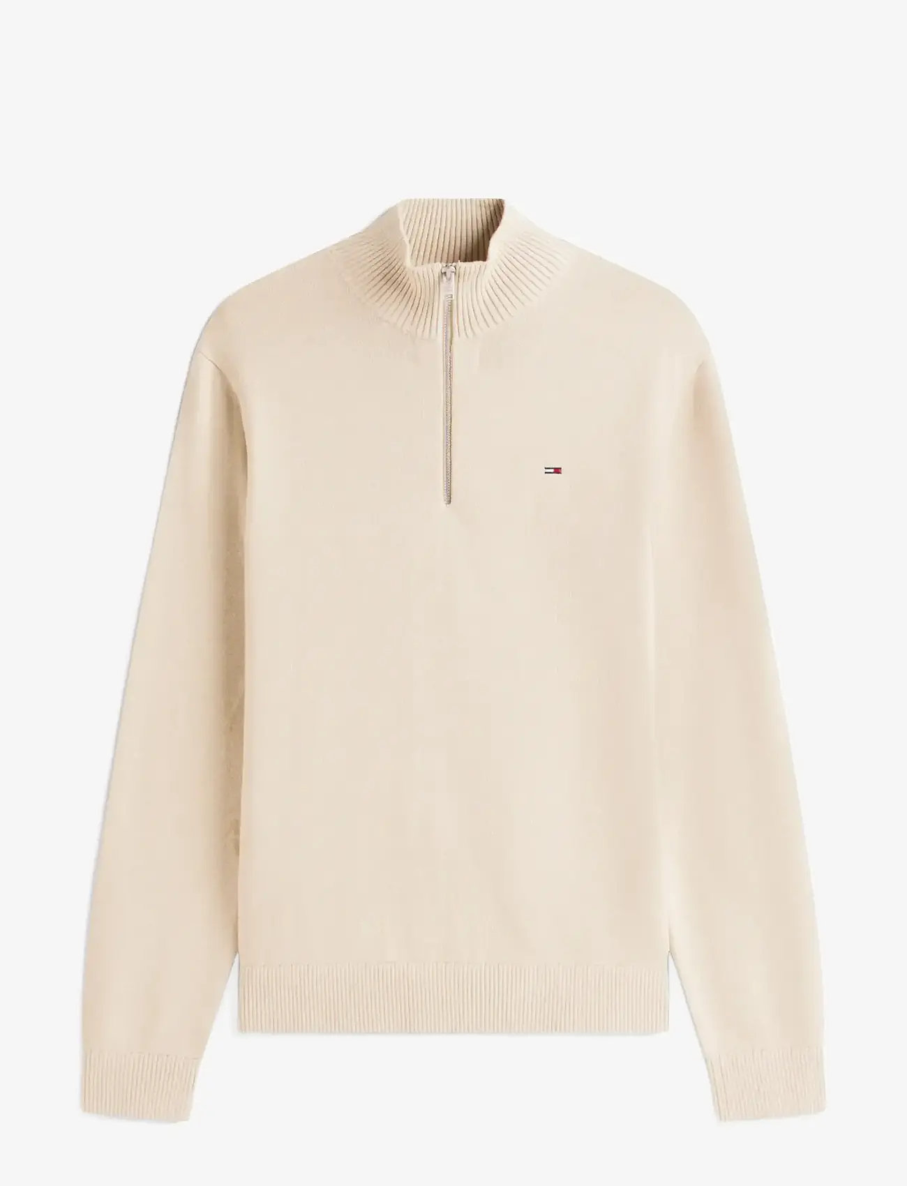 Tommy Jeans - TJM SLM ESS LIGHT ¼ ZIP SWTR EXT - gulf sand - 1