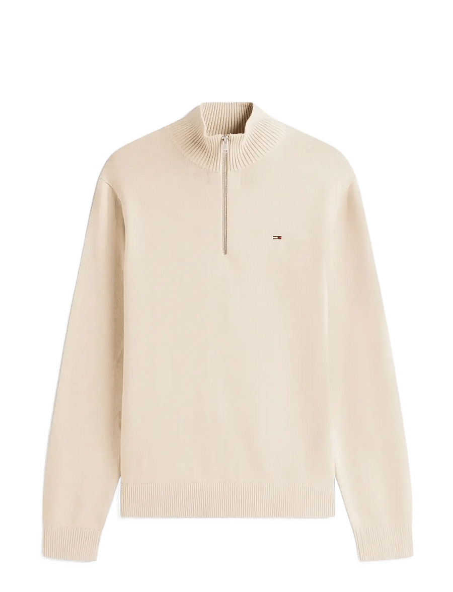 Tommy Jeans - TJM SLM ESS LIGHT ¼ ZIP SWTR EXT - pullover mit halbem reißverschluss - gulf sand - 1