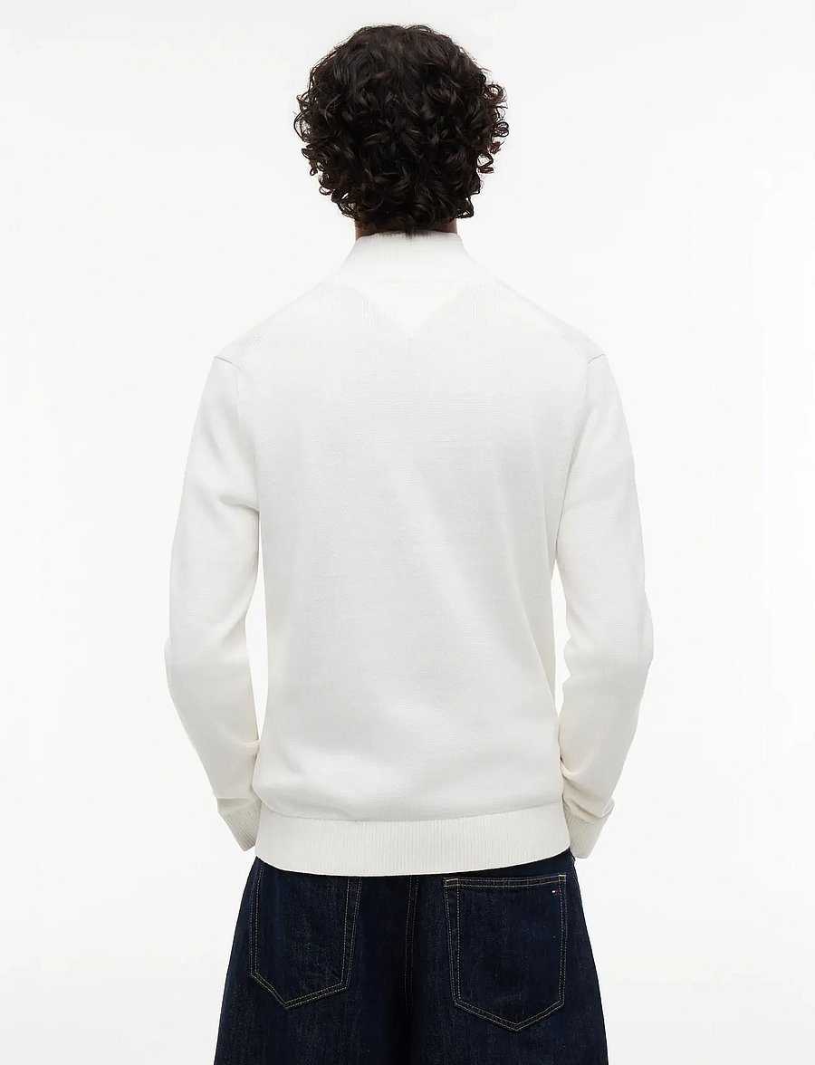 Tommy Jeans - TJM SLM ESS LIGHT ¼ ZIP SWTR EXT - pullover mit halbem reißverschluss - off white - 2