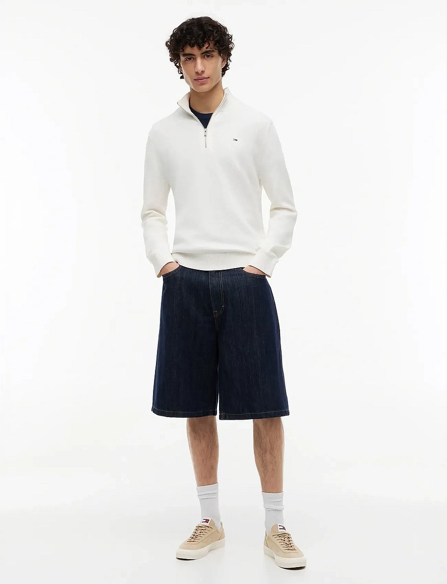 Tommy Jeans - TJM SLM ESS LIGHT ¼ ZIP SWTR EXT - pullover mit halbem reißverschluss - off white - 4