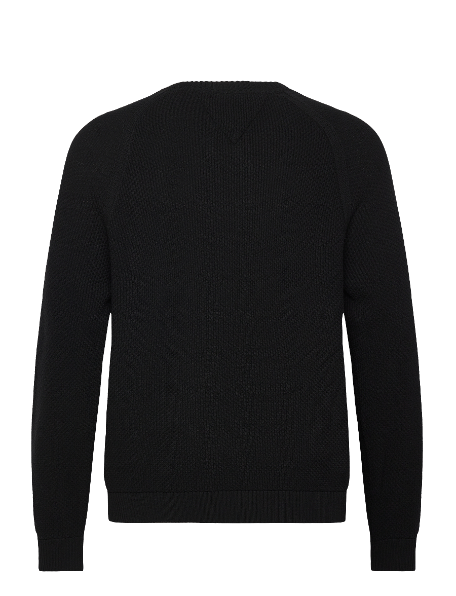Tommy Jeans - TJM SLIM RAGLAN LINEAR SWEATER - pirkt pēc stila - black - 2
