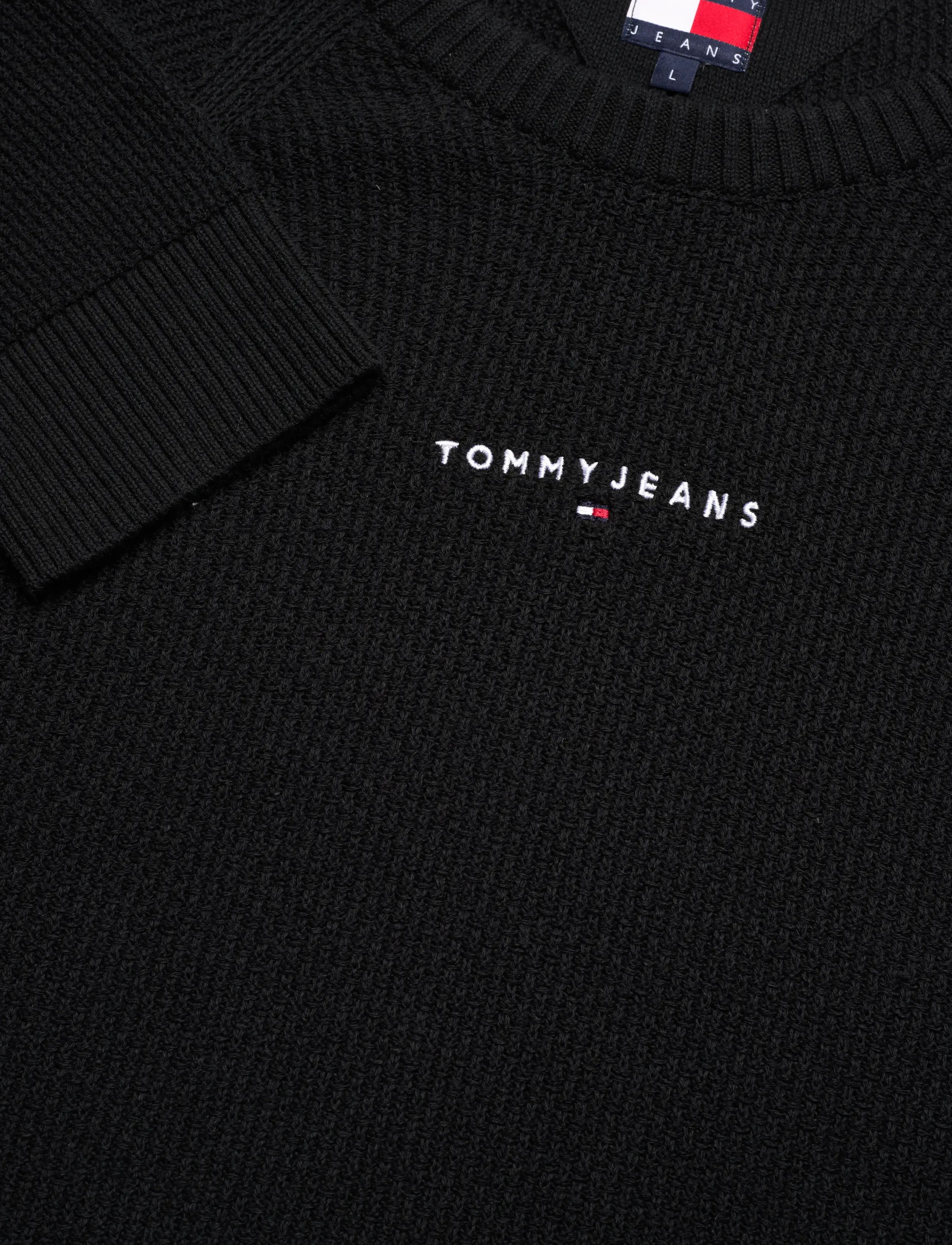 Tommy Jeans - TJM SLIM RAGLAN LINEAR SWEATER - shop etter stil - black - 5