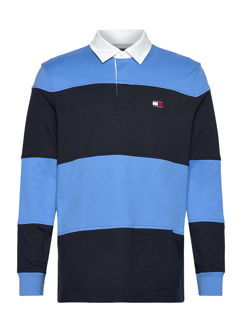 Tommy Jeans - TJM RLX FIT COLORBLOCK RUGBY EXT - copenhagen blue/dark night navy - 1