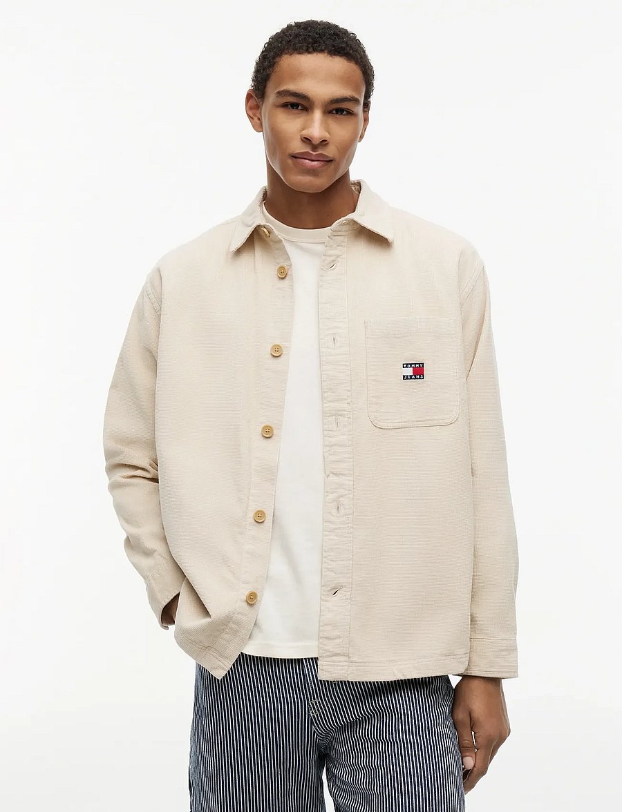 Tommy Jeans - TJM BRICK CORD OVERSHIRT EXT - Überhemden - classic beige - 0