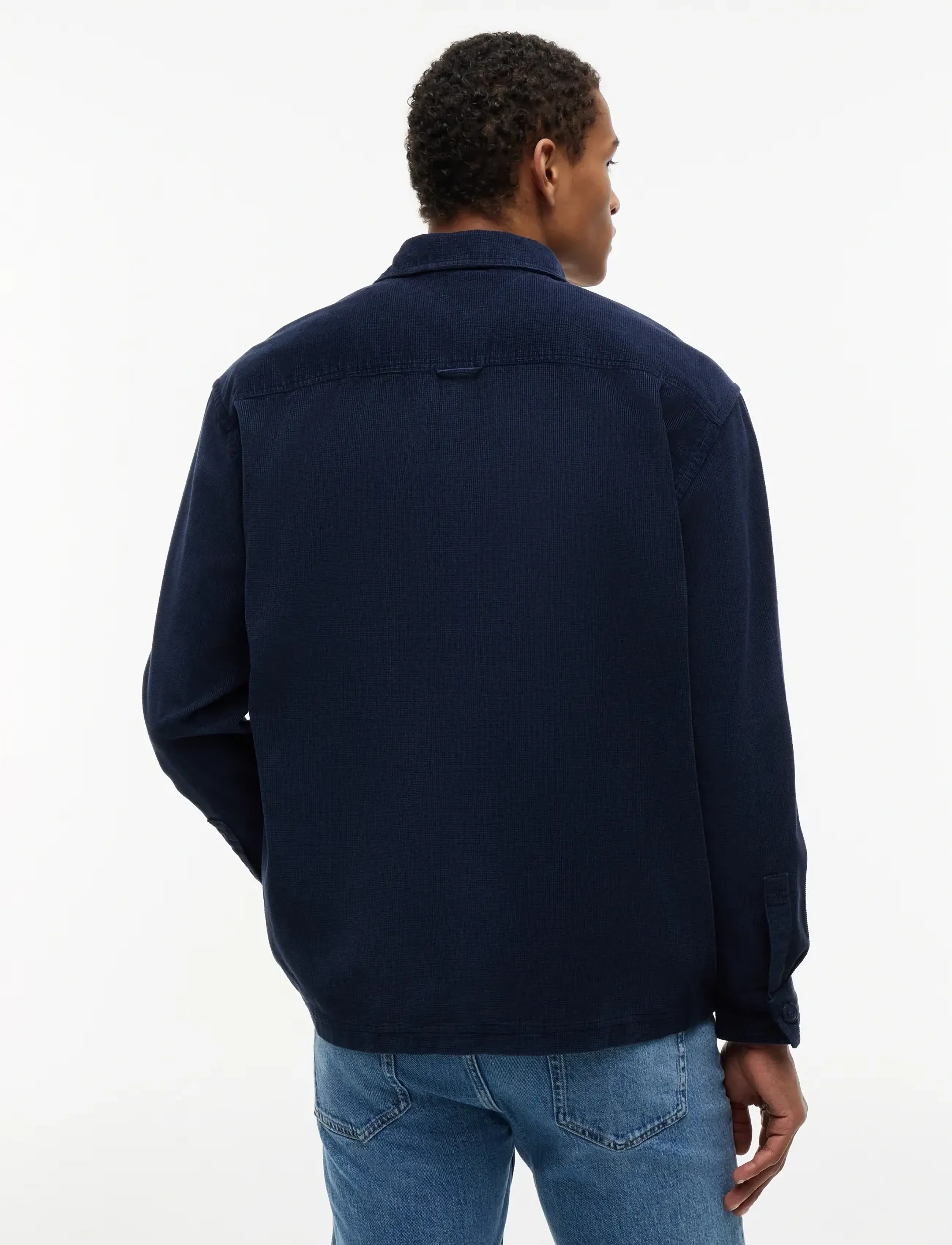 Tommy Jeans - TJM BRICK CORD OVERSHIRT EXT - velvet särgid - dark night navy - 2