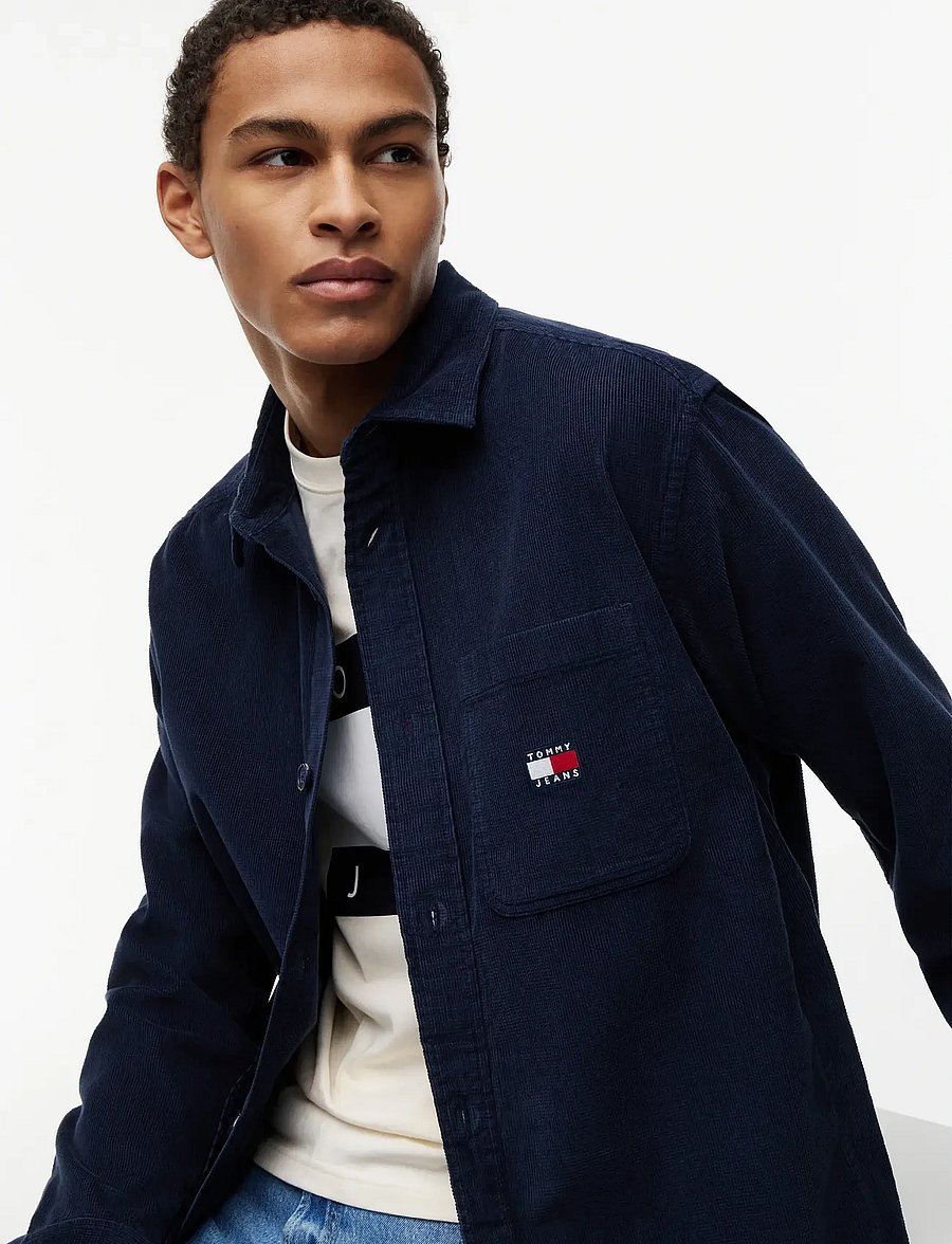 Tommy Jeans - TJM BRICK CORD OVERSHIRT EXT - corduroy shirts - dark night navy - 3