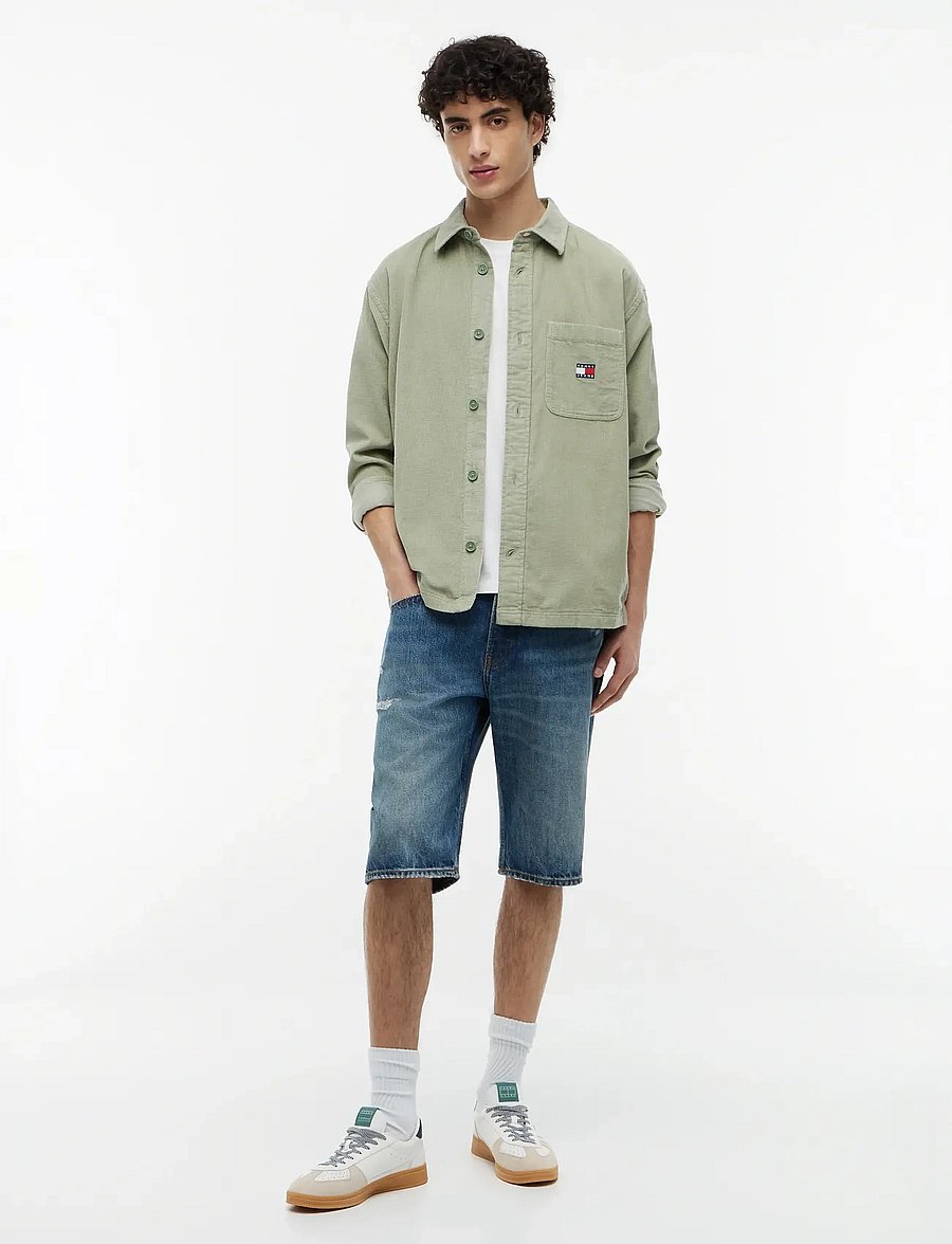 Tommy Jeans - TJM BRICK CORD OVERSHIRT EXT - Überhemden - spring olive - 4