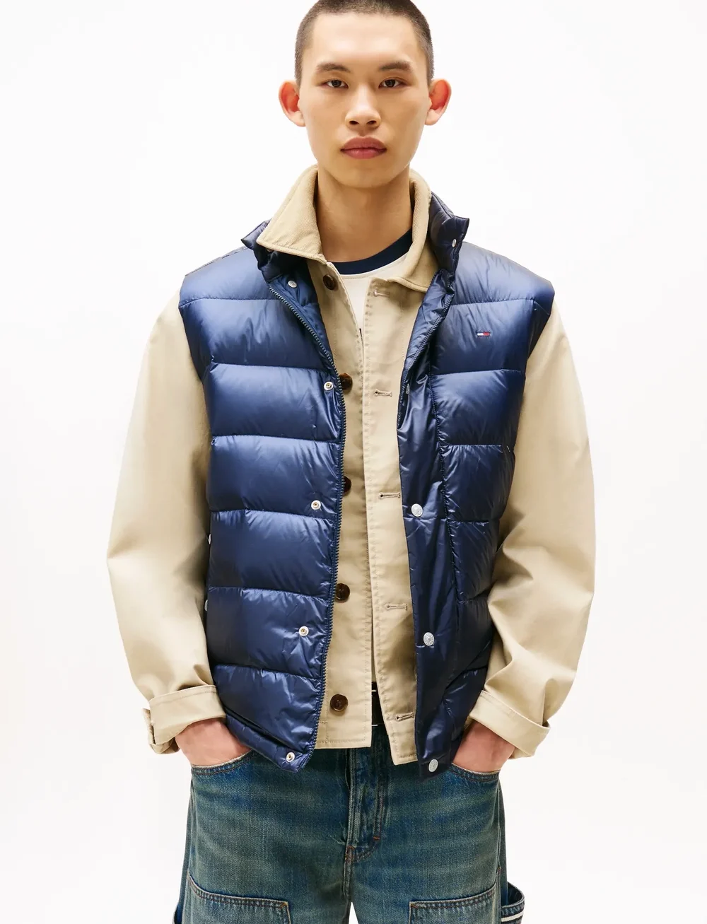 Tommy Jeans - TJM LIGHT DOWN VEST EXT - vestid - dark night navy - 0